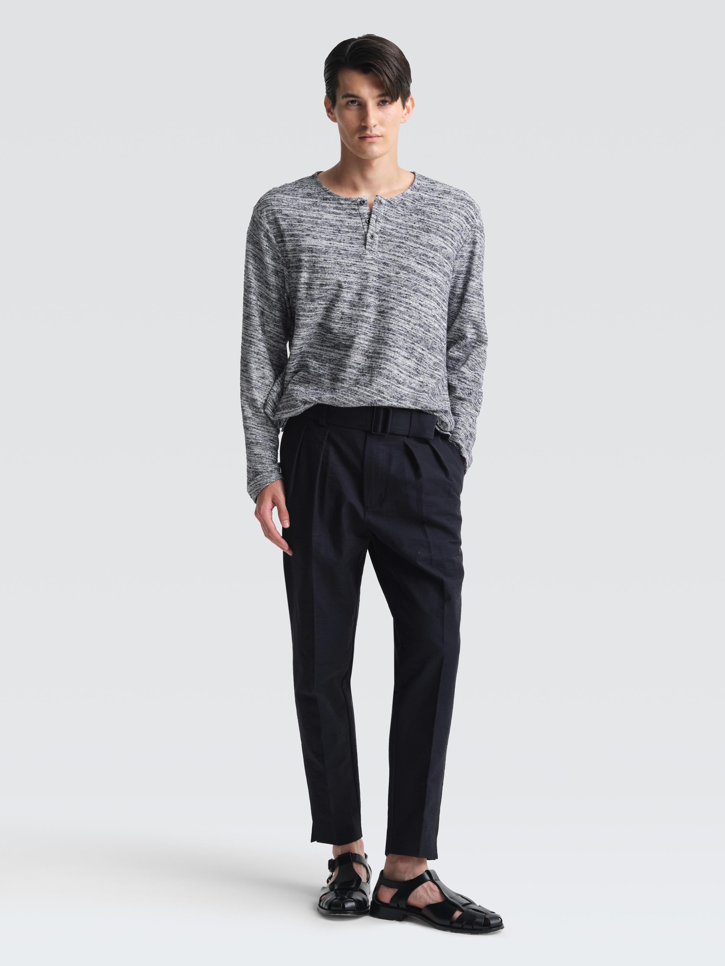 Cotton Jersey Henry Top