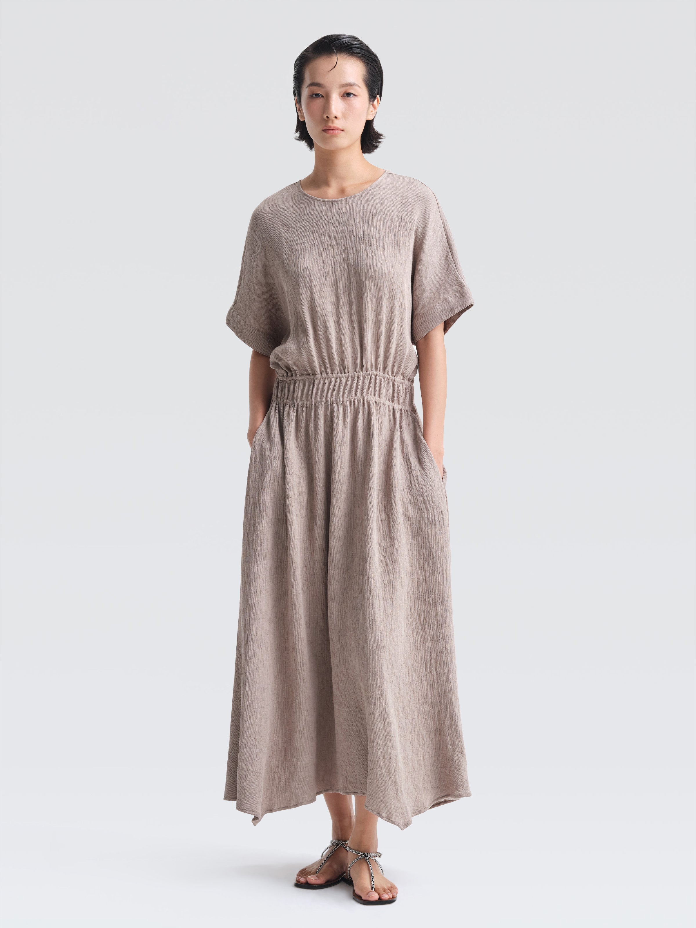 Crepe Plisse Adelaide Dress