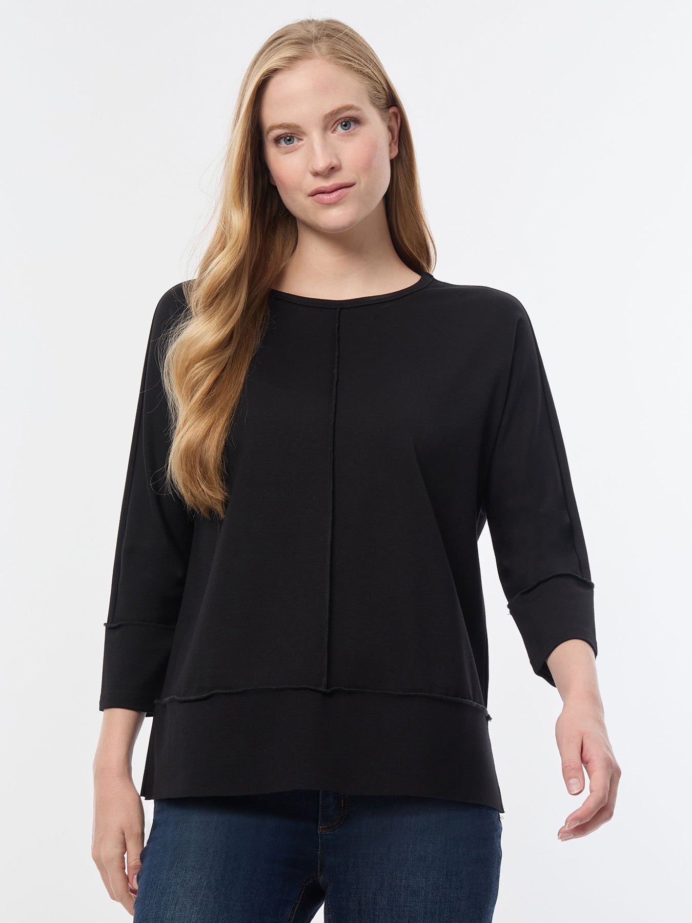 Petite Seam Detail Tunic, Serenity Knit 3 Seam Detail Dolman Tunic