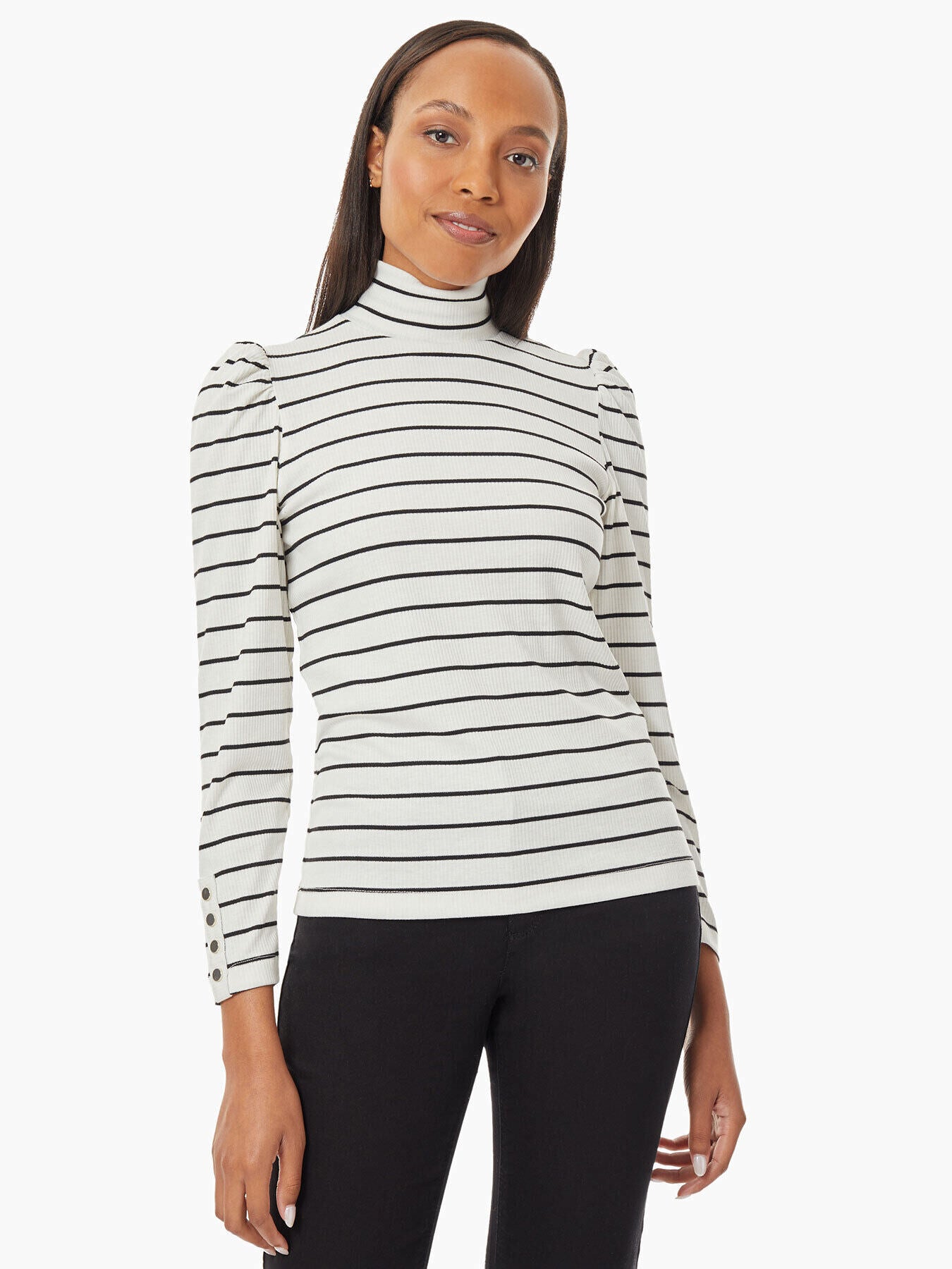 Pinstripe Turtleneck Knit Tunic 1 Pinstripe Turtleneck Knit Tunic