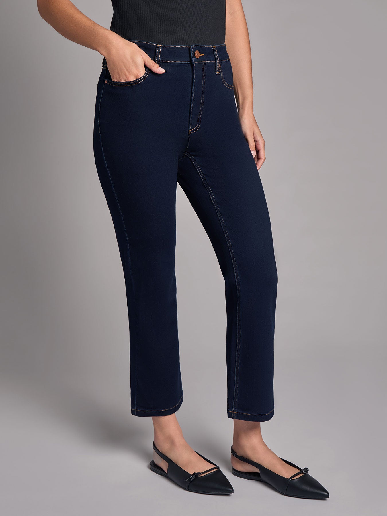Petite High Rise Cropped Kick Flare Jeans 2 Petite High Rise Cropped Kick Flare Jeans