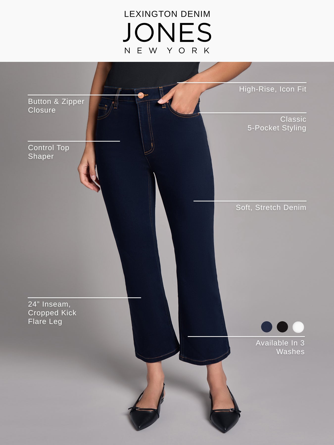 Petite High Rise Cropped Kick Flare Jeans 3 Petite High Rise Cropped Kick Flare Jeans