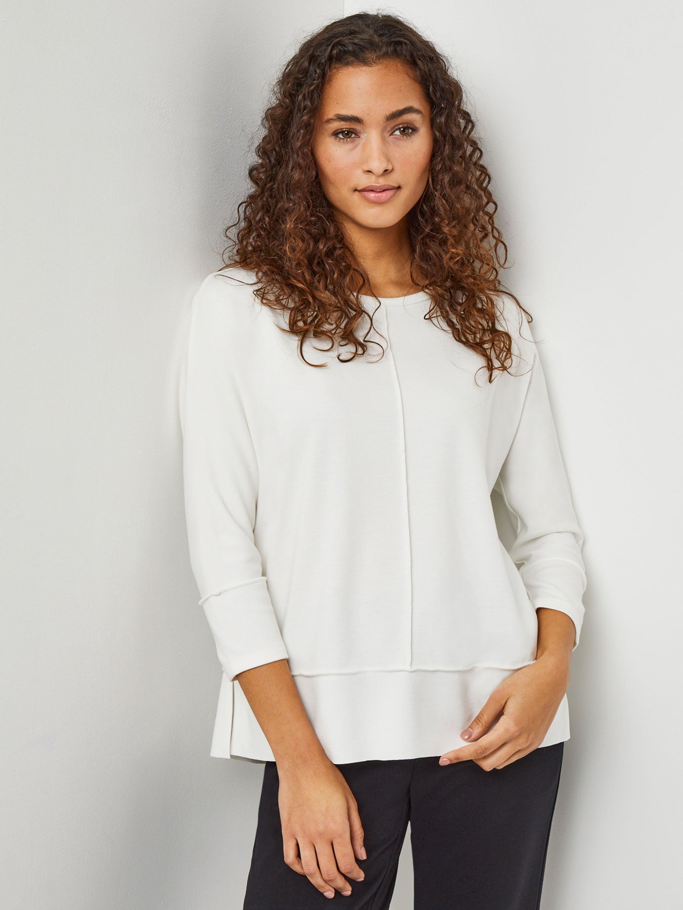 Plus Size Seam Detail Dolman Tunic 1 Plus Size Seam Detail Dolman Tunic