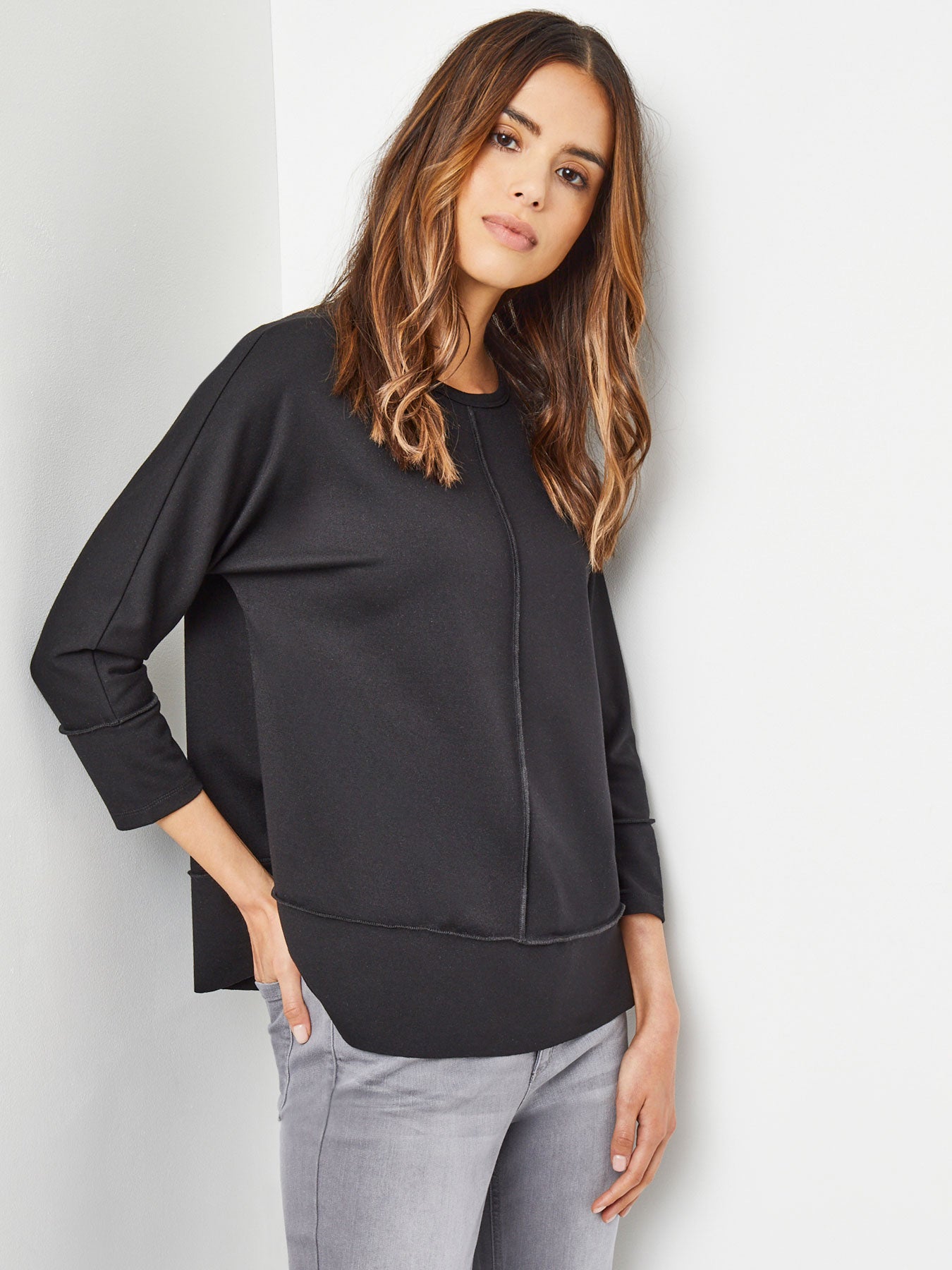 Petite Seam Detail Tunic, Serenity Knit 2 Plus Size Seam Detail Dolman Tunic