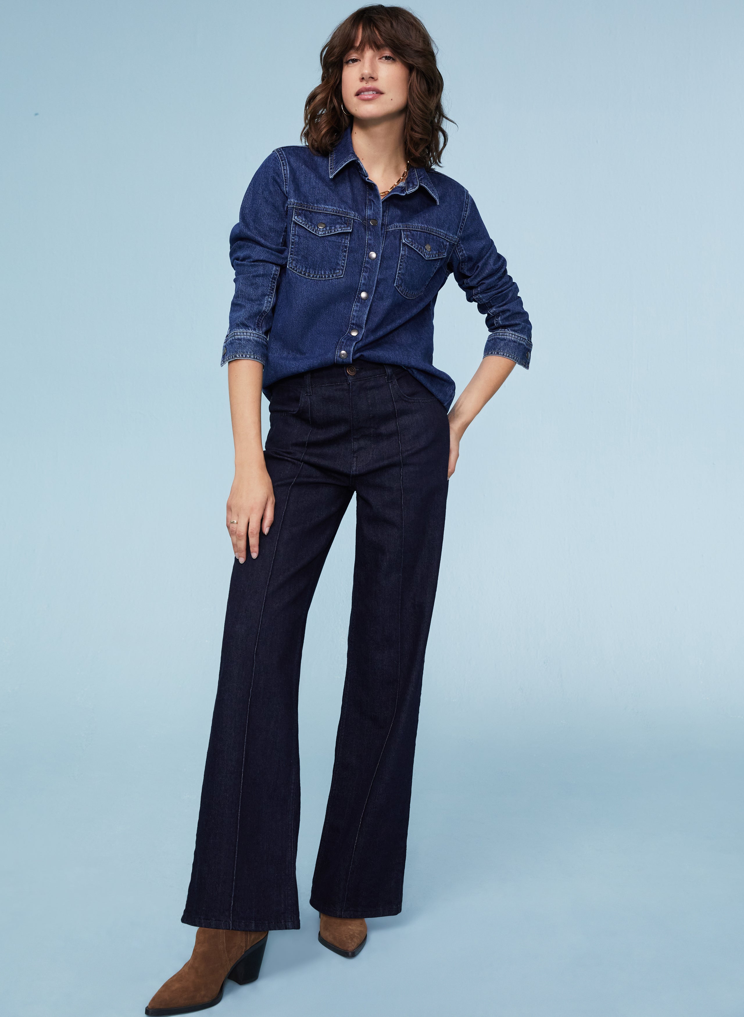Baukjen Organic Pintuck Wide Jeans 3 Baukjen Organic Pintuck Wide Jeans