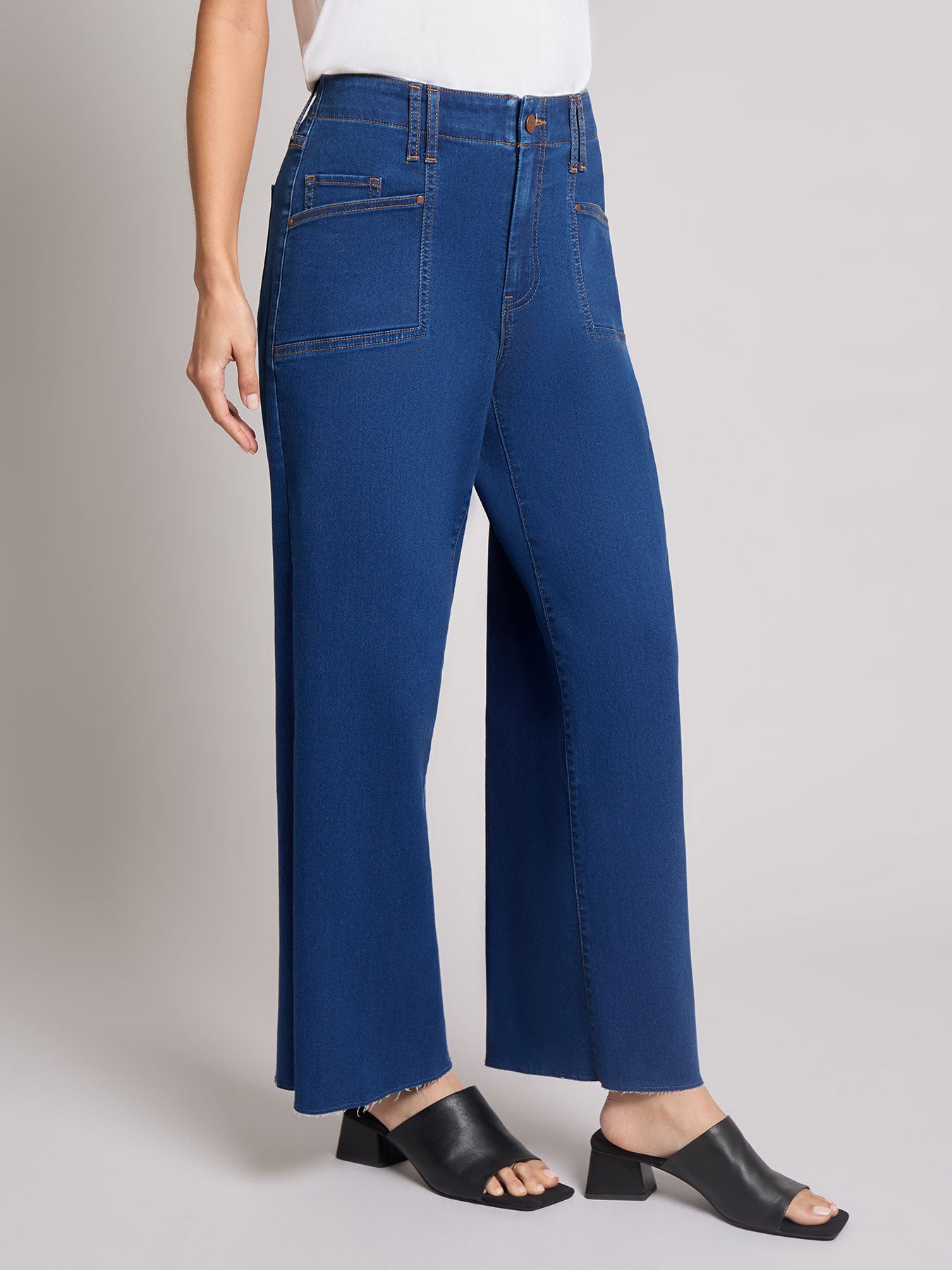 Patch Pocket Wide Leg Denim, Phoenix Wash 2 Patch Pocket Wide Leg Denim, Phoenix Wash