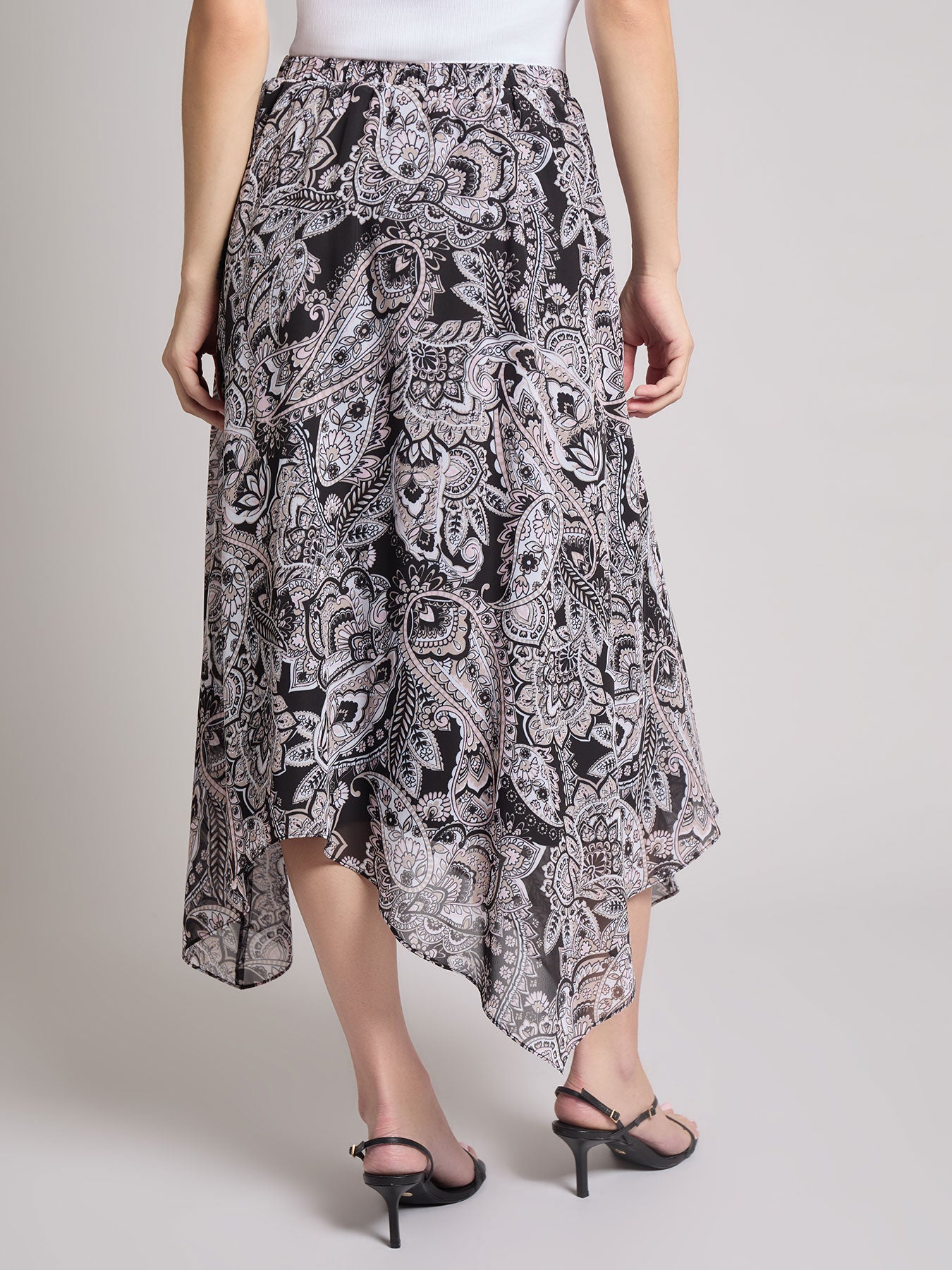Pull-On Handkerchief Hem Midi Skirt 3 Pull-On Handkerchief Hem Midi Skirt