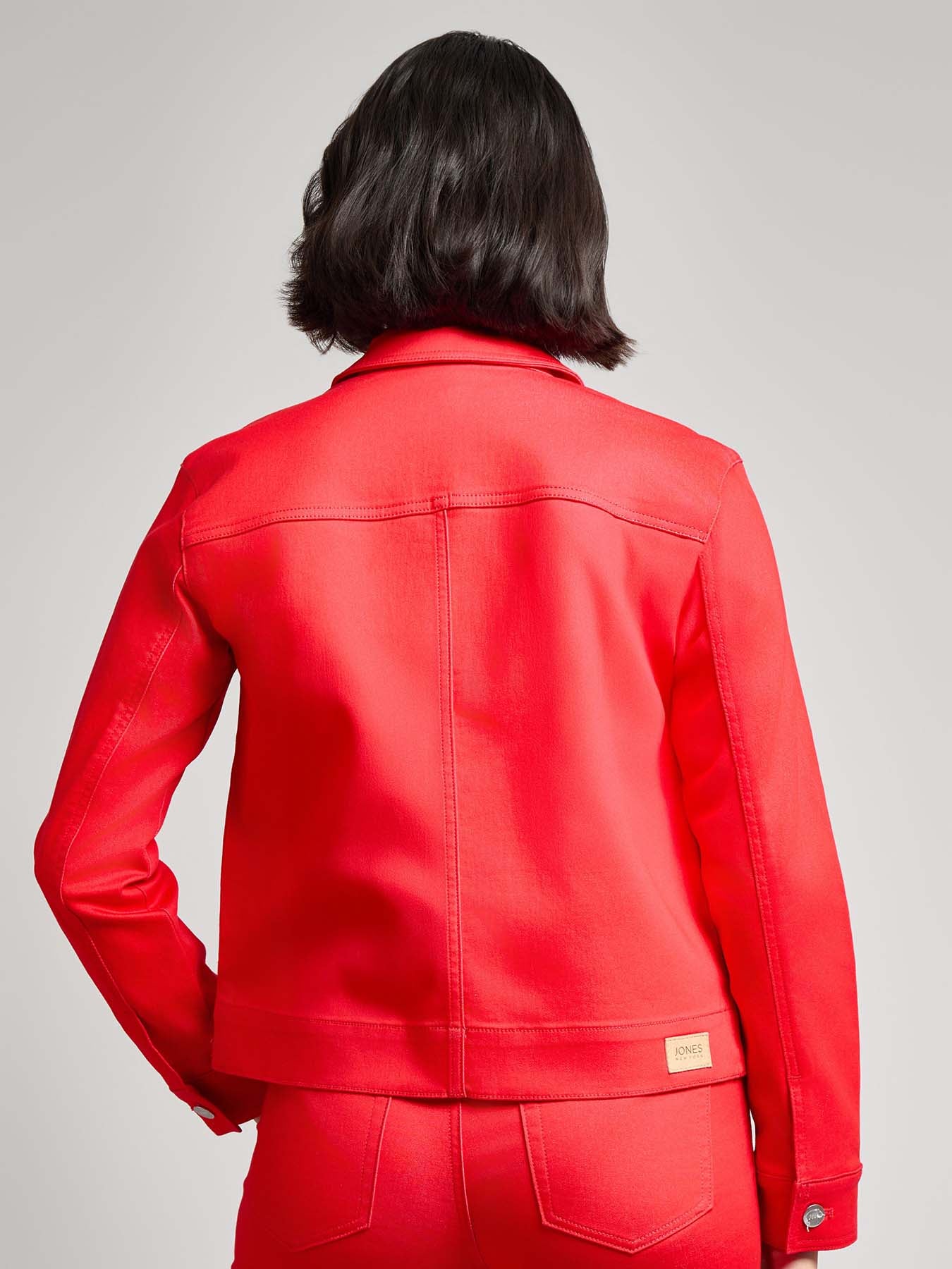 Patch Pocket Denim Jacket, Rouge 4 Patch Pocket Denim Jacket, Rouge