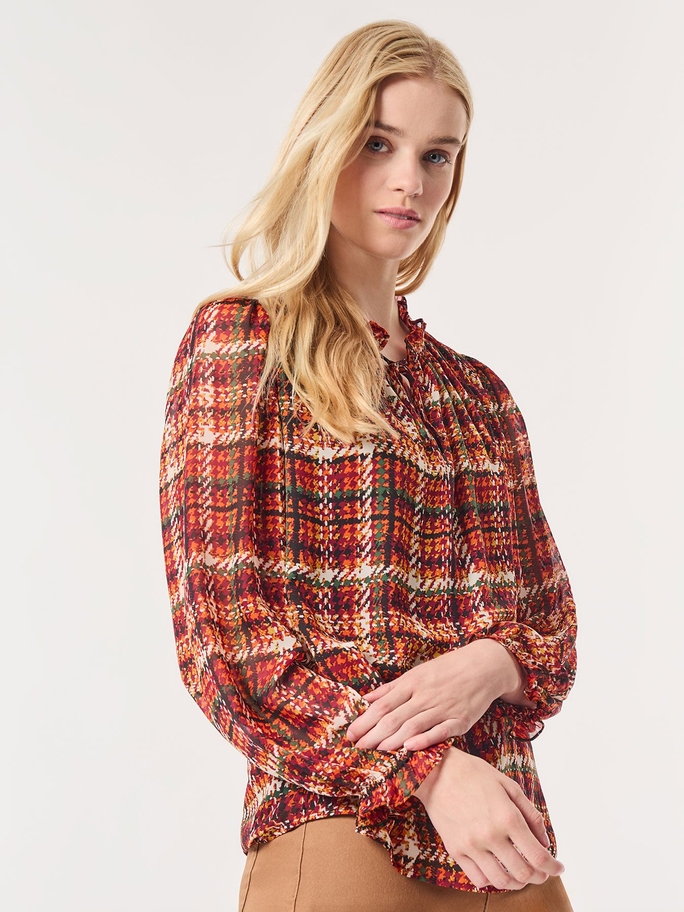 Printed Raglan Peasant Blouse, Chiffon 2 Printed Raglan Peasant Blouse, Chiffon