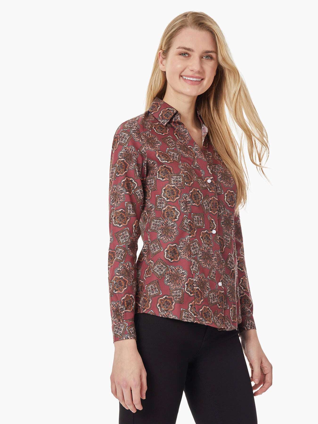 Button-Front Cotton Shirt 2 Button-Front Cotton Shirt