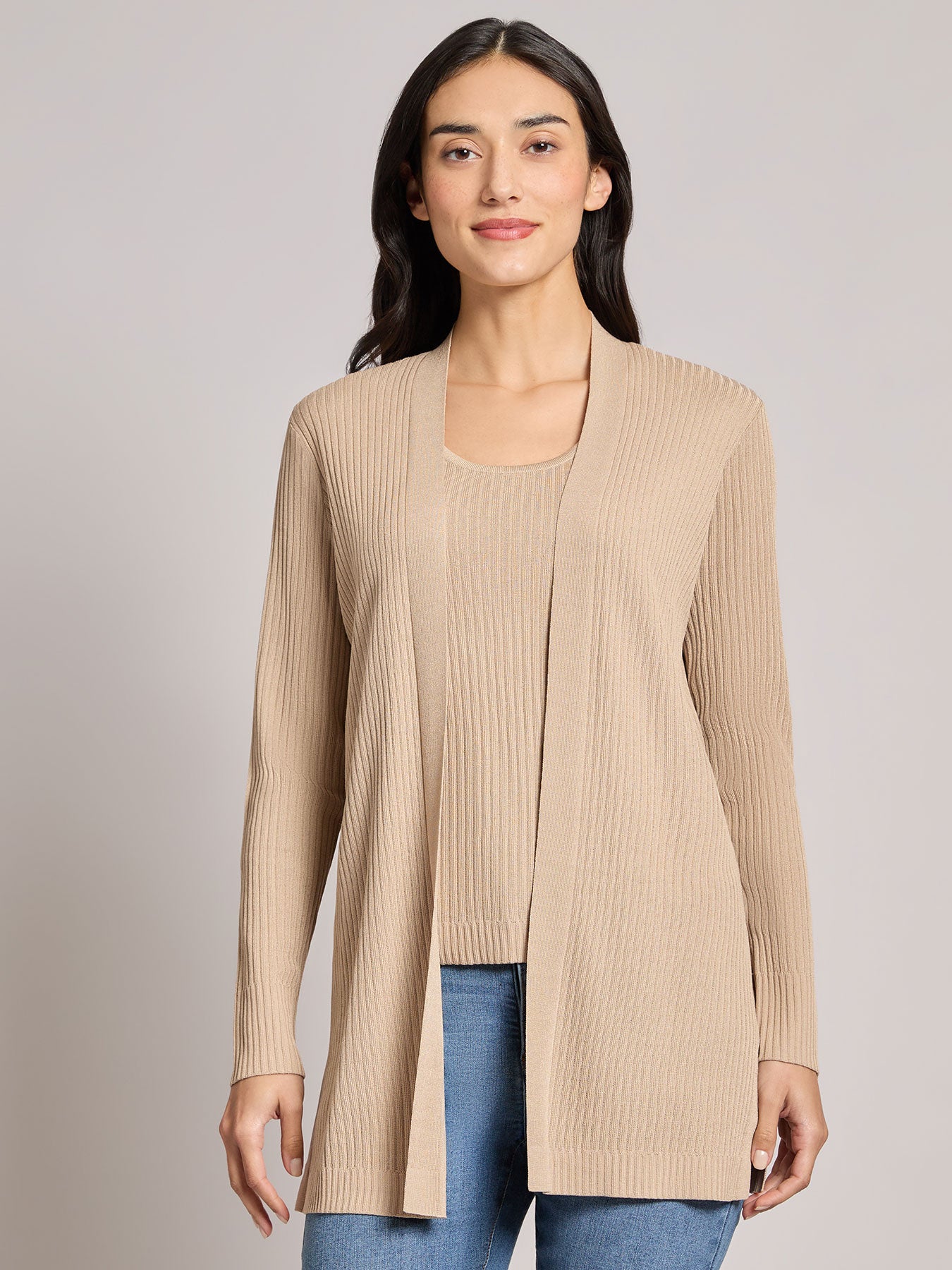 Petite Open Front Sutton Cardigan 1 Petite Open Front Sutton Cardigan