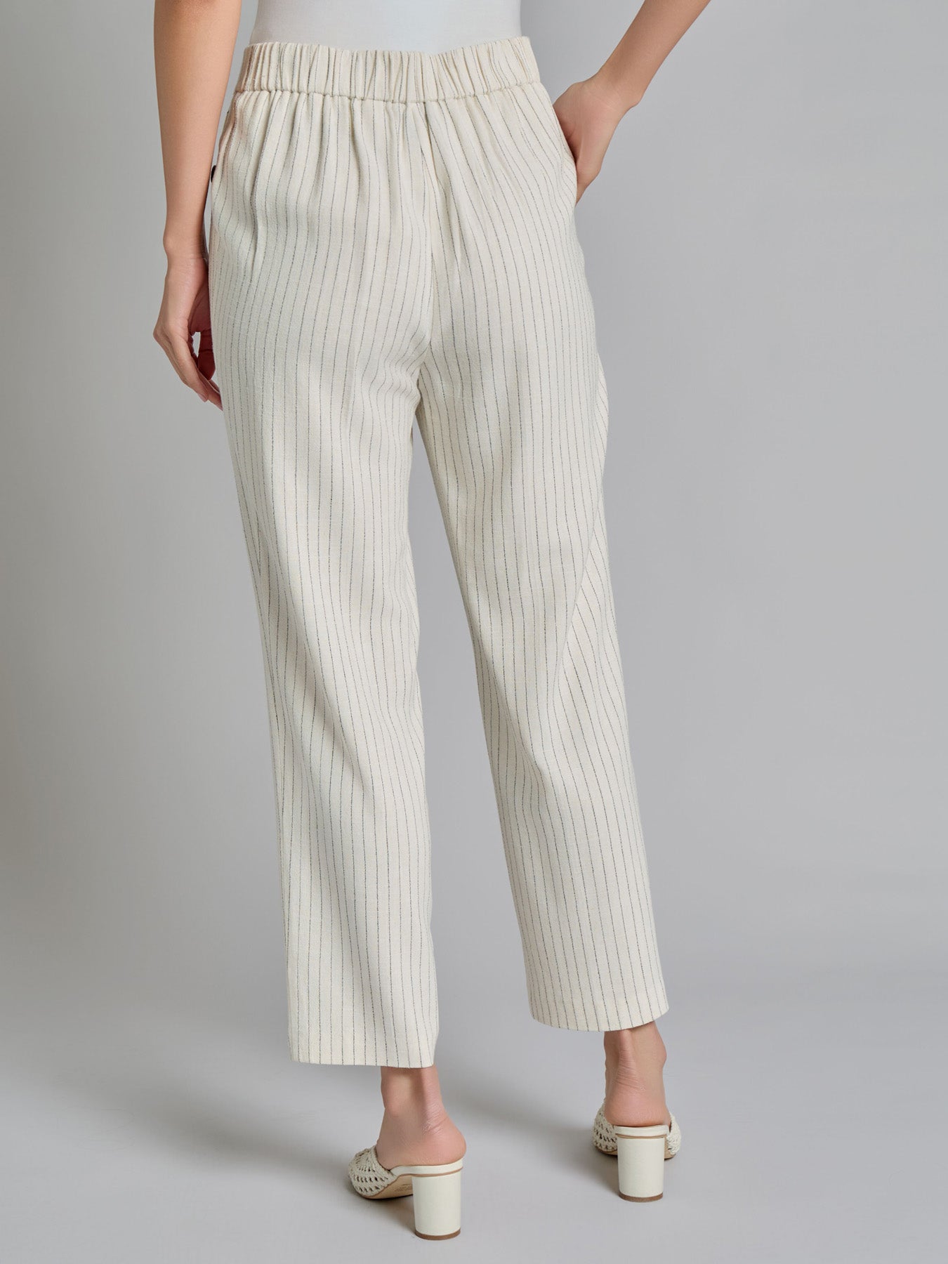 Pinstripe Trouser, Viscose Blend 3 Pinstripe Trouser, Viscose Blend