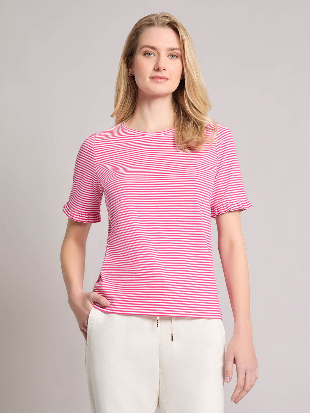 Ruffle Sleeve Stripe Top 1 Ruffle Sleeve Stripe Top