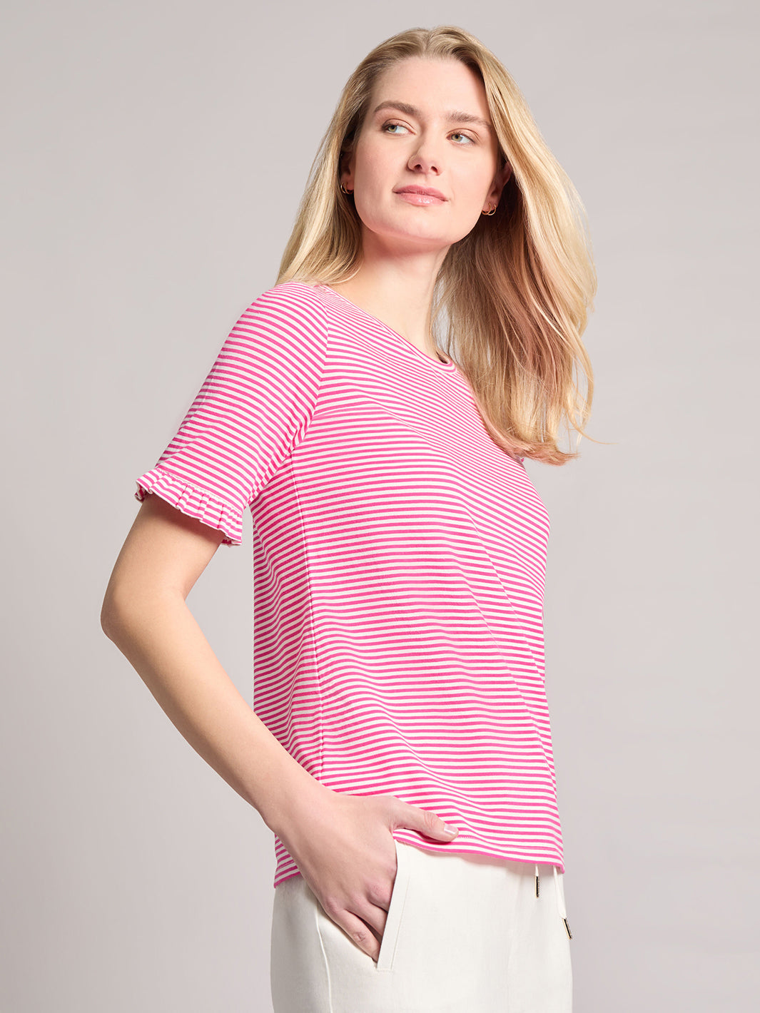 Ruffle Sleeve Stripe Top 2 Ruffle Sleeve Stripe Top