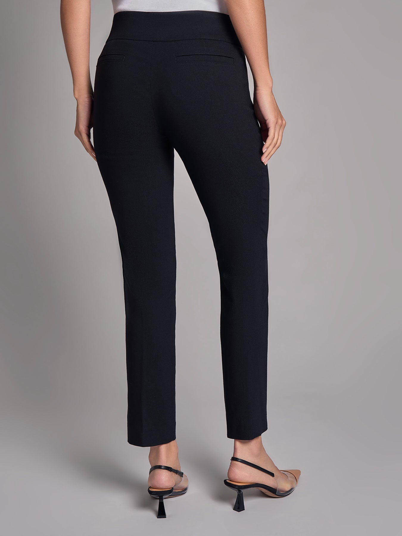 Petite Pull-On Straight Leg Pants, Stretch Twill 3 Petite Pull-On Straight Leg Pants, Stretch Twill