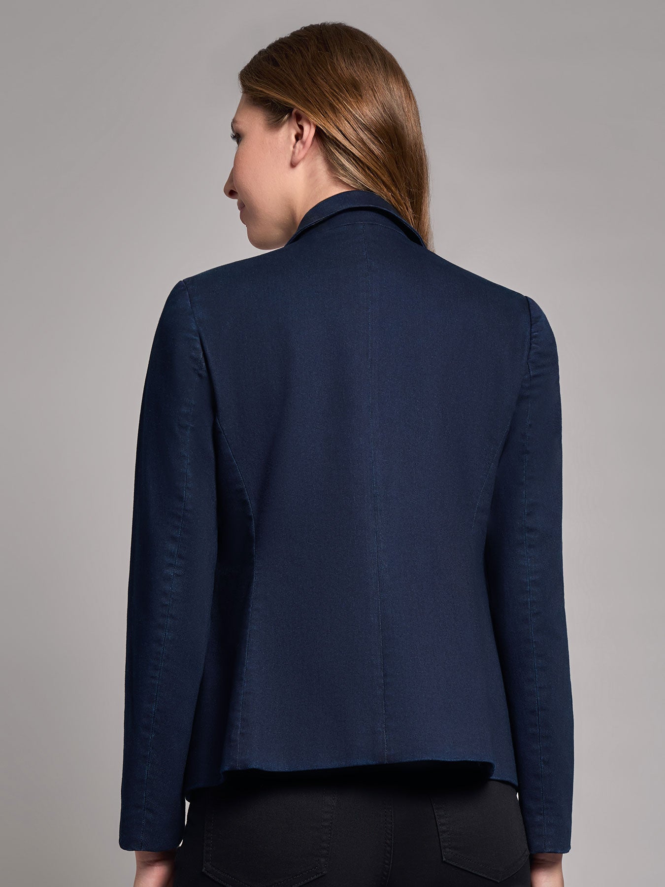 Petite Denim Faux Double-Breasted Jacket 4 Petite Denim Faux Double-Breasted Jacket
