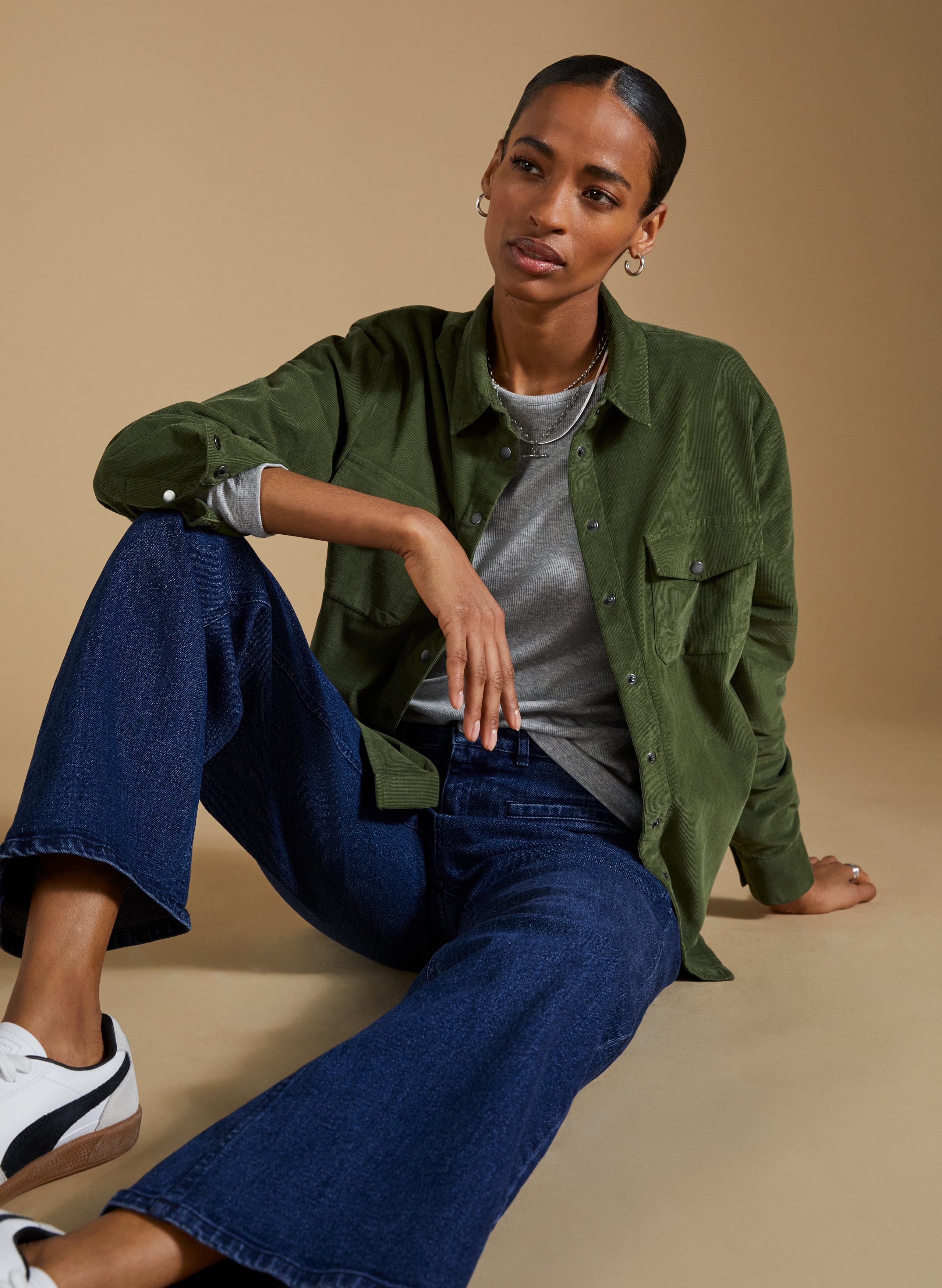 Beata Organic Corduroy Relaxed Shirt 2 Beata Organic Corduroy Relaxed Shirt