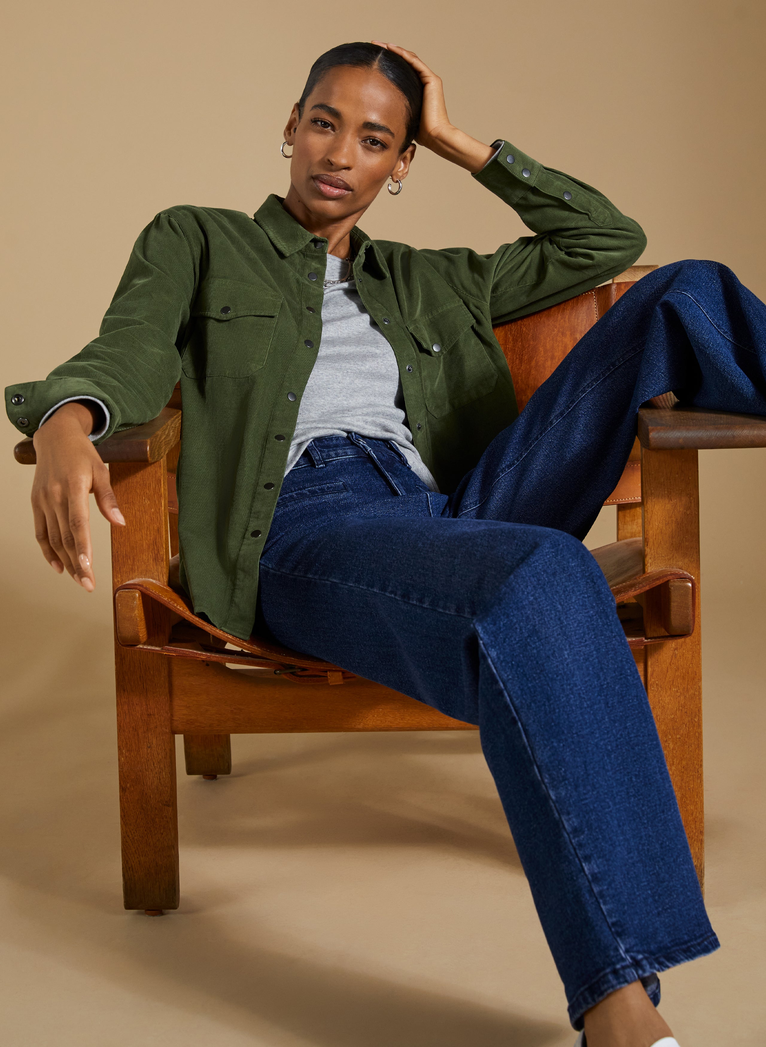 Beata Organic Corduroy Relaxed Shirt 4 Beata Organic Corduroy Relaxed Shirt