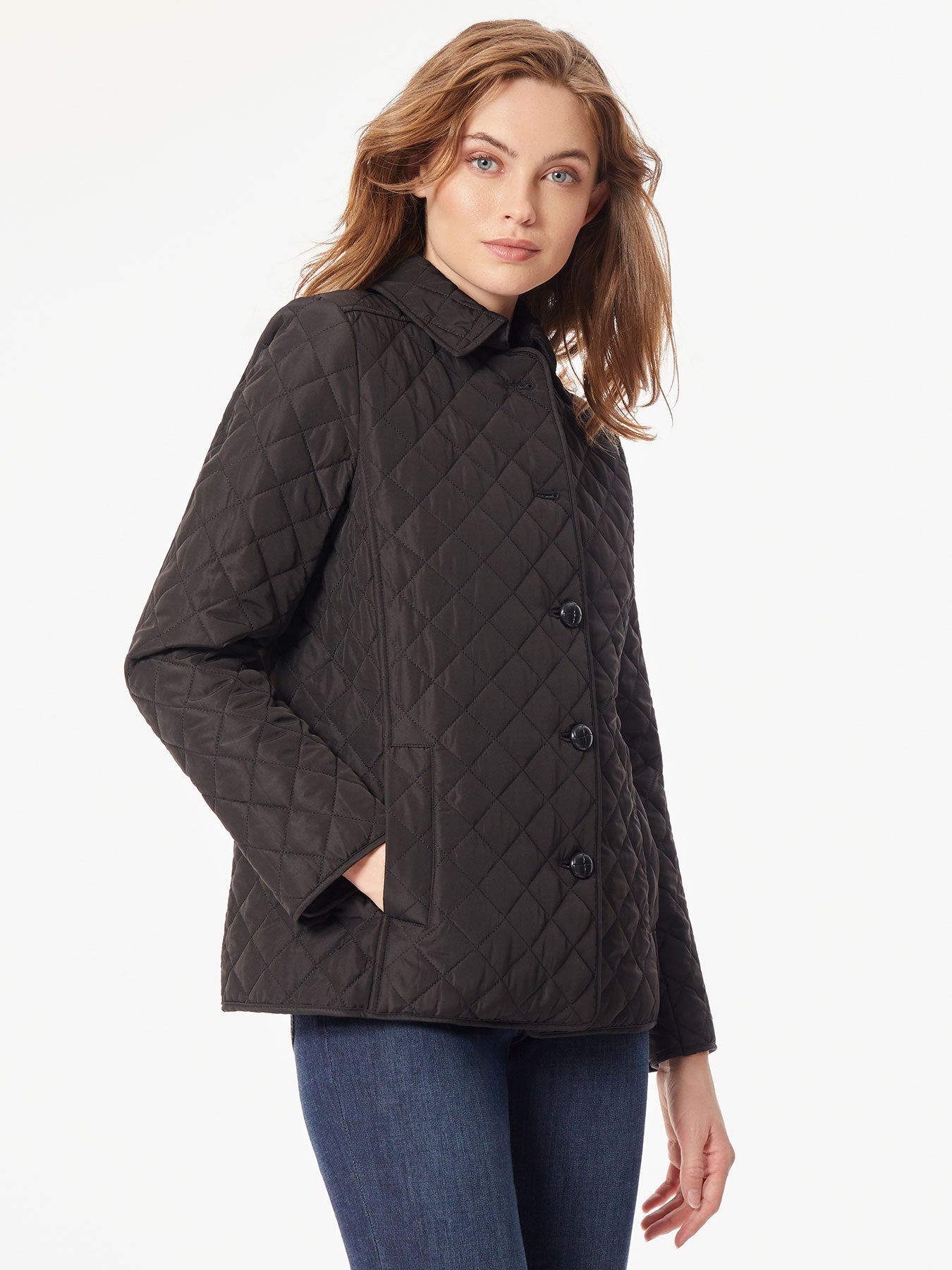 Petite Five-Button Quilted Jacket 2 Petite Five-Button Quilted Jacket