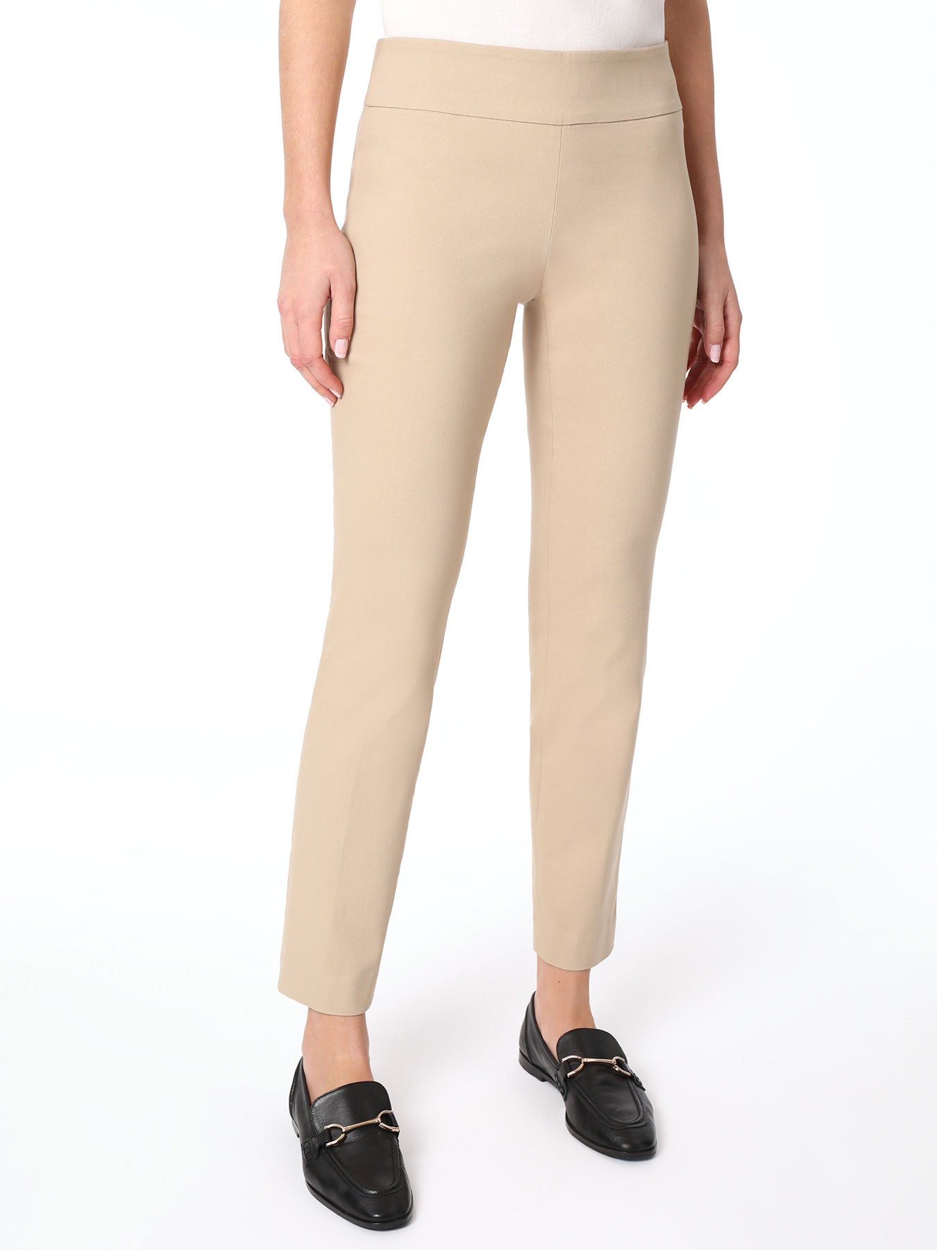 Solid Stretch Pull-On Straight Leg Pant 1 Solid Stretch Pull-On Straight Leg Pant