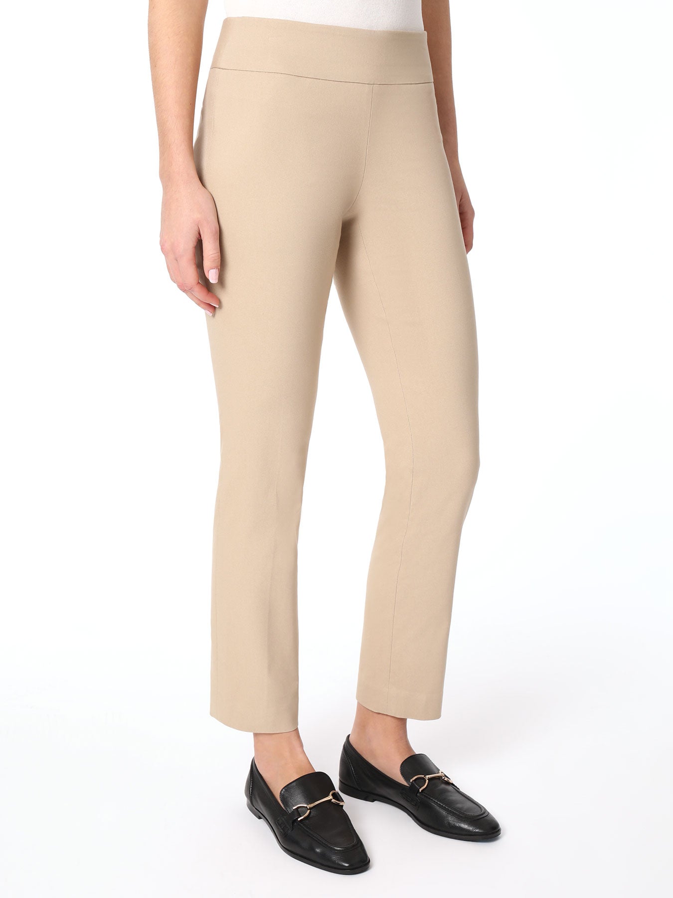 Solid Stretch Pull-On Straight Leg Pant 2 Solid Stretch Pull-On Straight Leg Pant