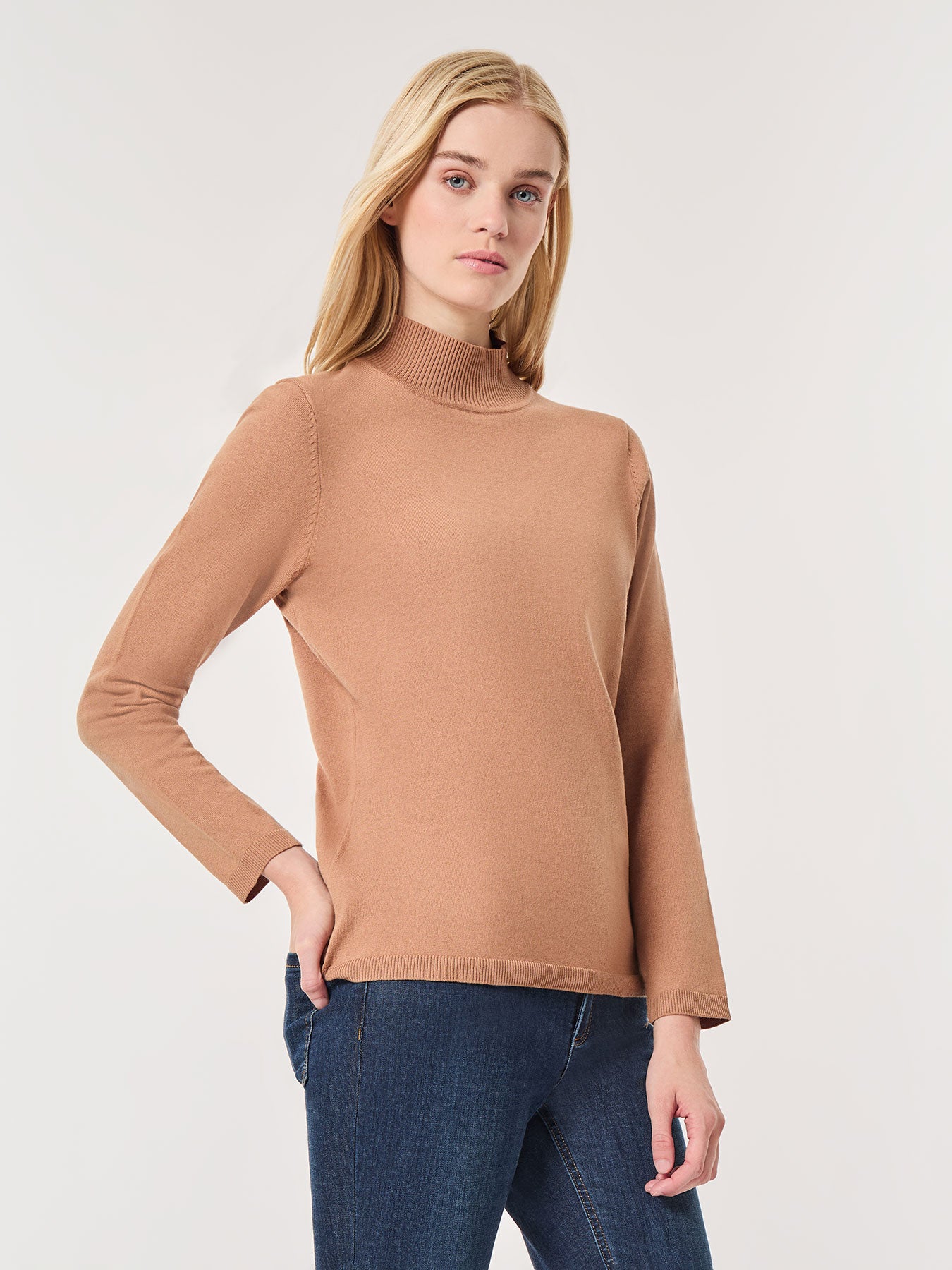 Long Sleeve Mock Neck Sweater 2 Long Sleeve Mock Neck Sweater