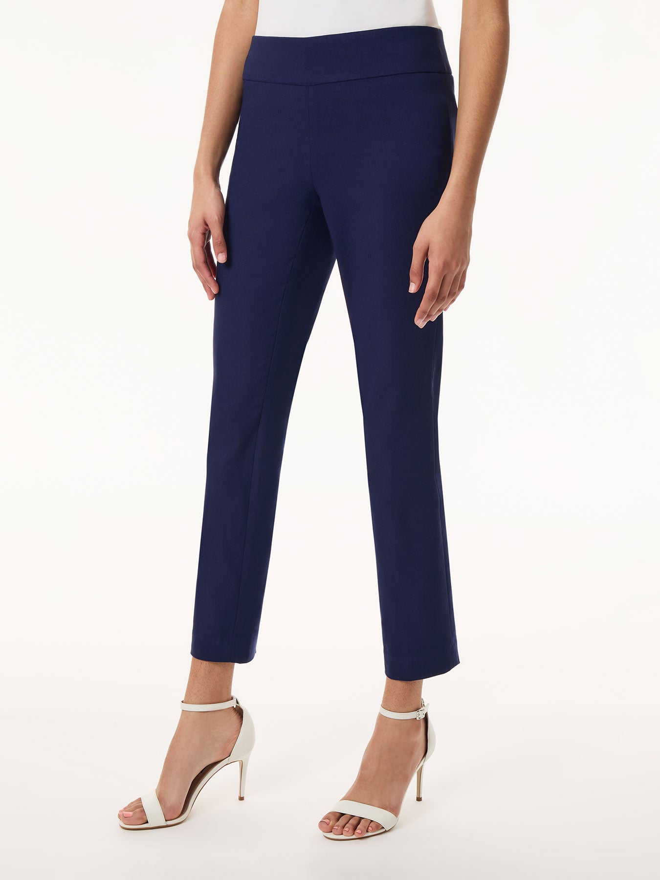 Solid Stretch Pull-On Straight Leg Pant 2 Solid Stretch Pull-On Straight Leg Pant