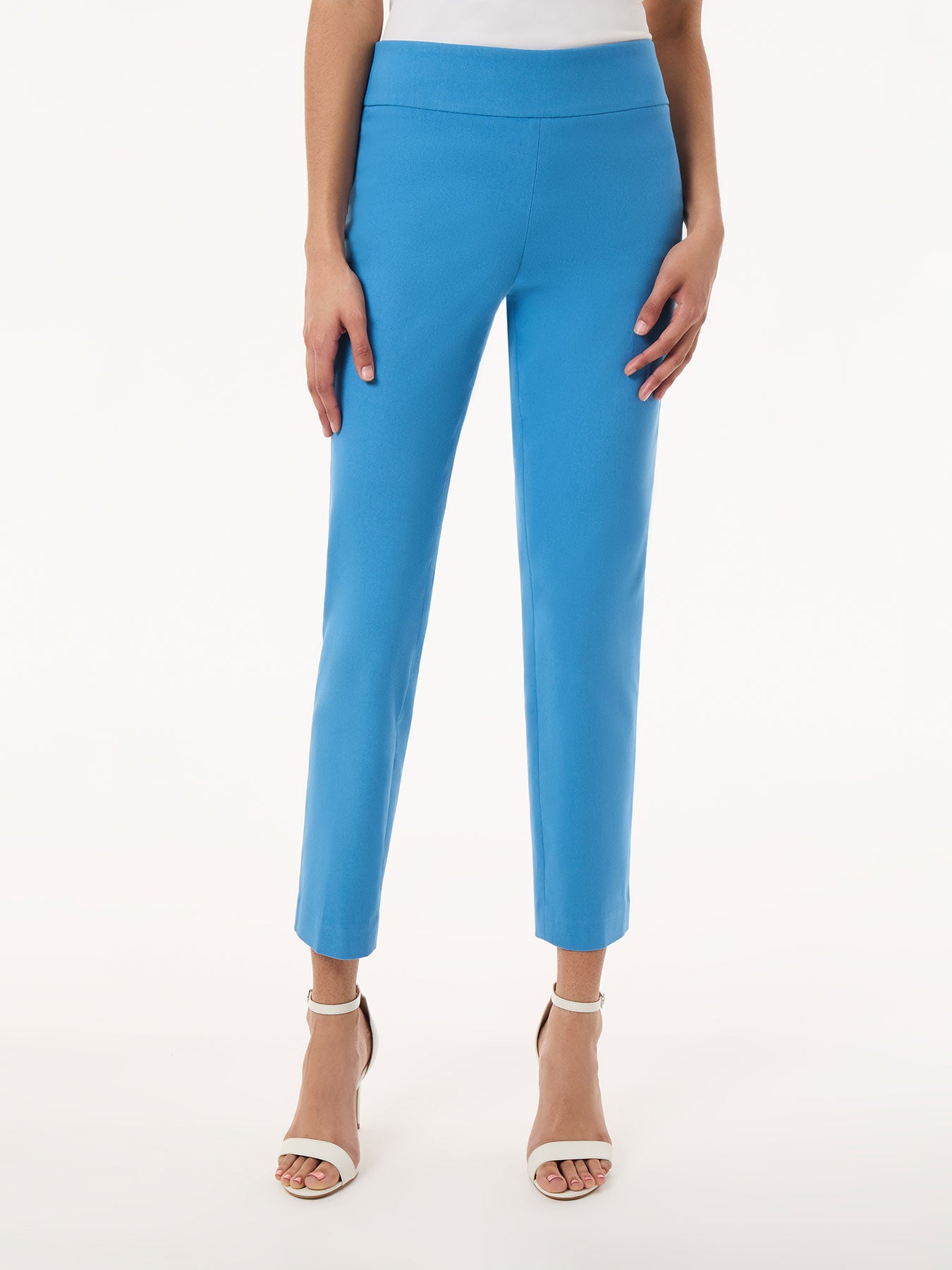 Solid Stretch Pull-On Straight Leg Pant