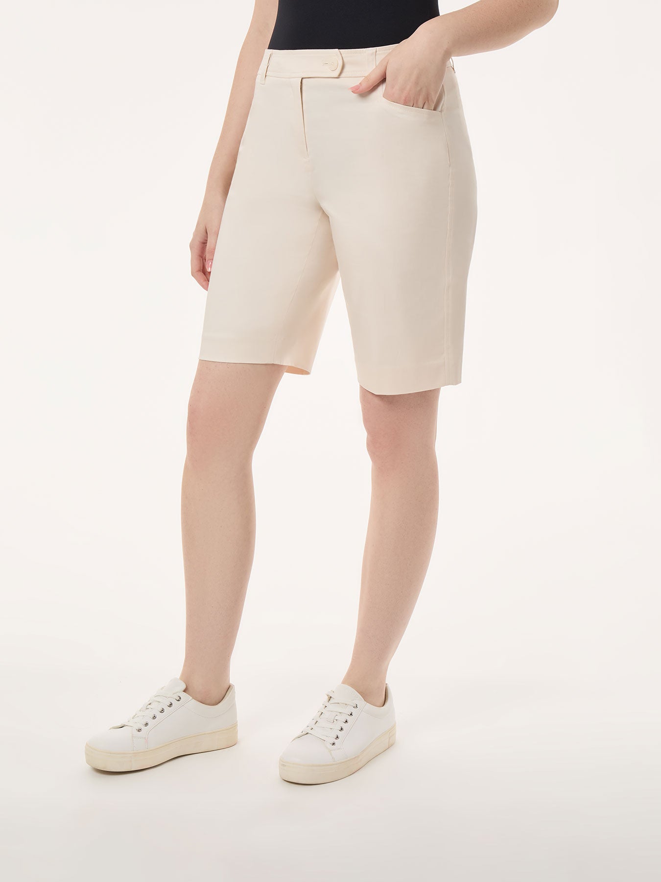 Solid Fly Front Bermuda Short 2 Solid Fly Front Bermuda Short