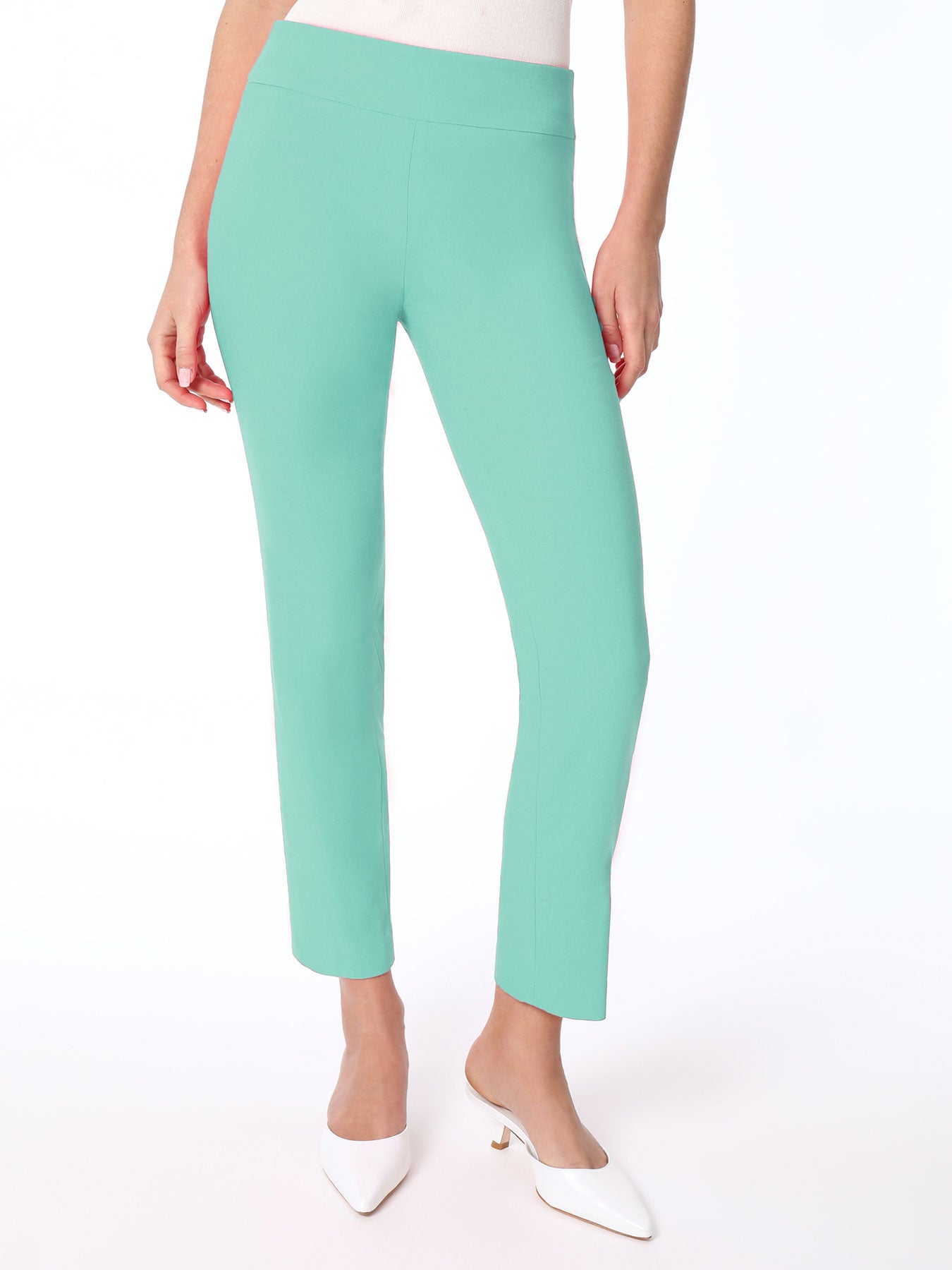 Solid Stretch Pull-On Straight Leg Pant 1 Solid Stretch Pull-On Straight Leg Pant