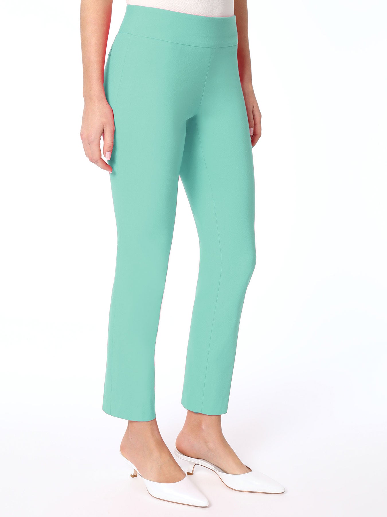 Solid Stretch Pull-On Straight Leg Pant 2 Solid Stretch Pull-On Straight Leg Pant