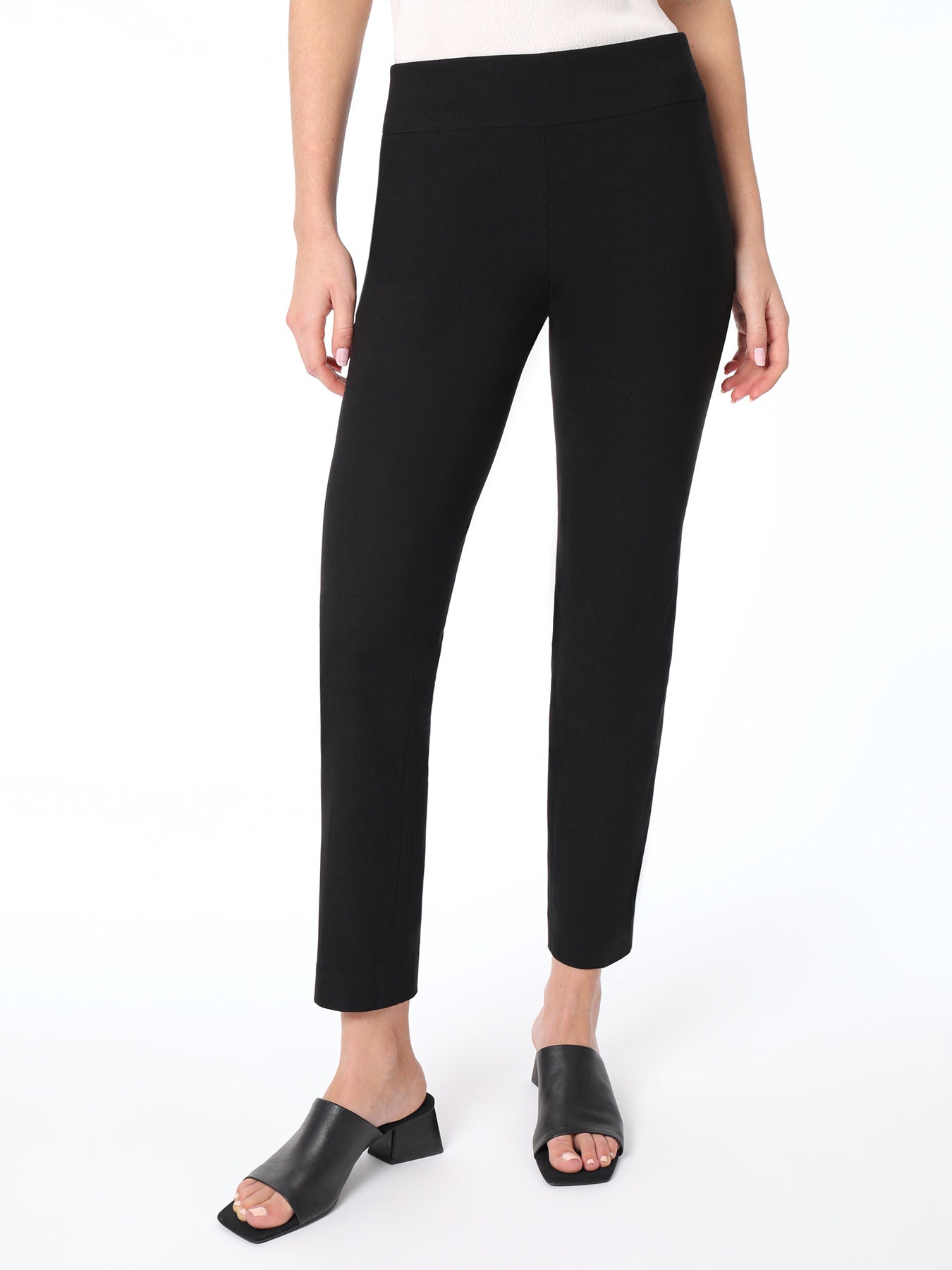 Solid Stretch Pull-on Straight Leg Pant 1 Solid Stretch Pull-on Straight Leg Pant