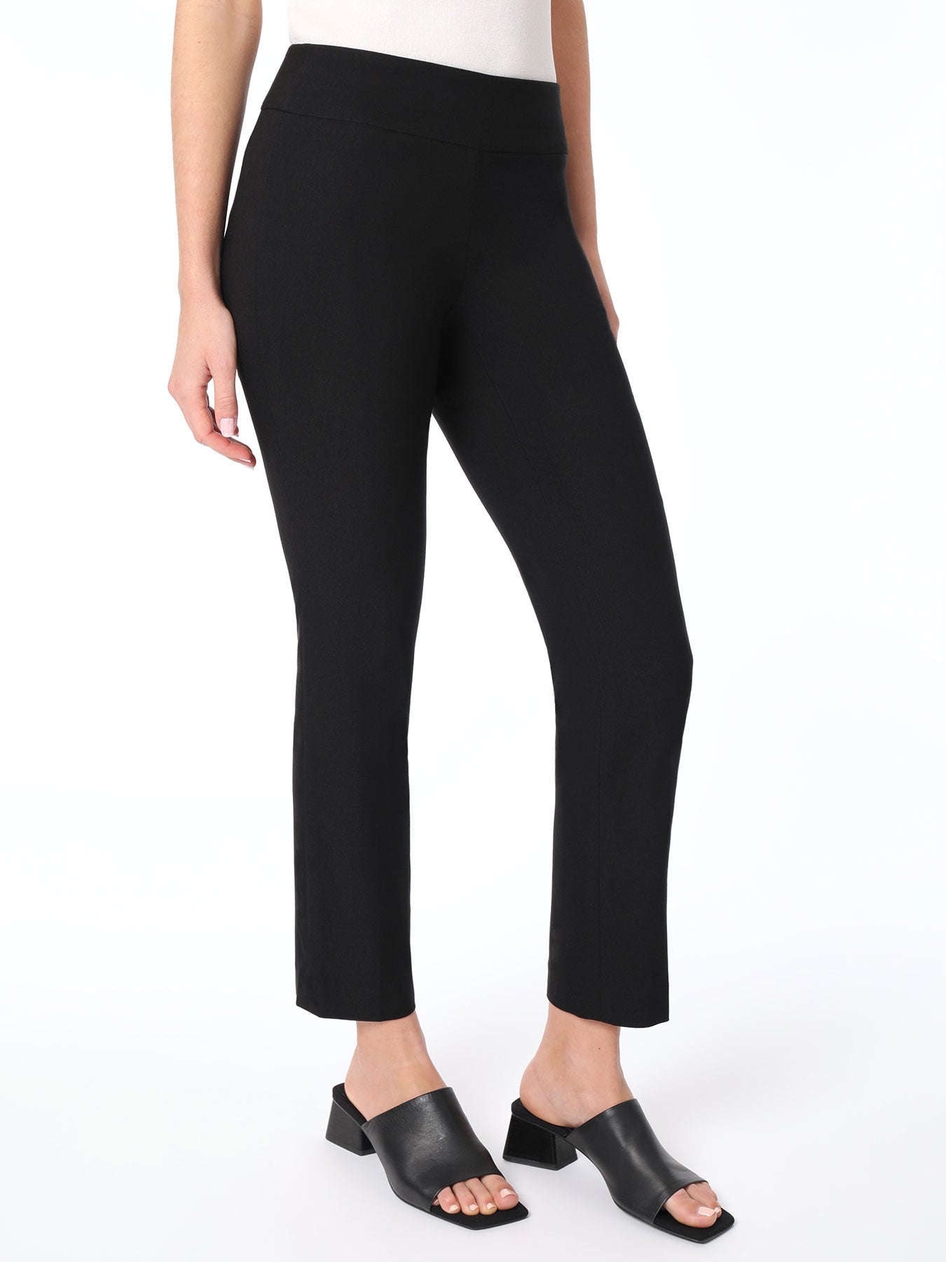 Solid Stretch Pull-on Straight Leg Pant 2 Solid Stretch Pull-on Straight Leg Pant