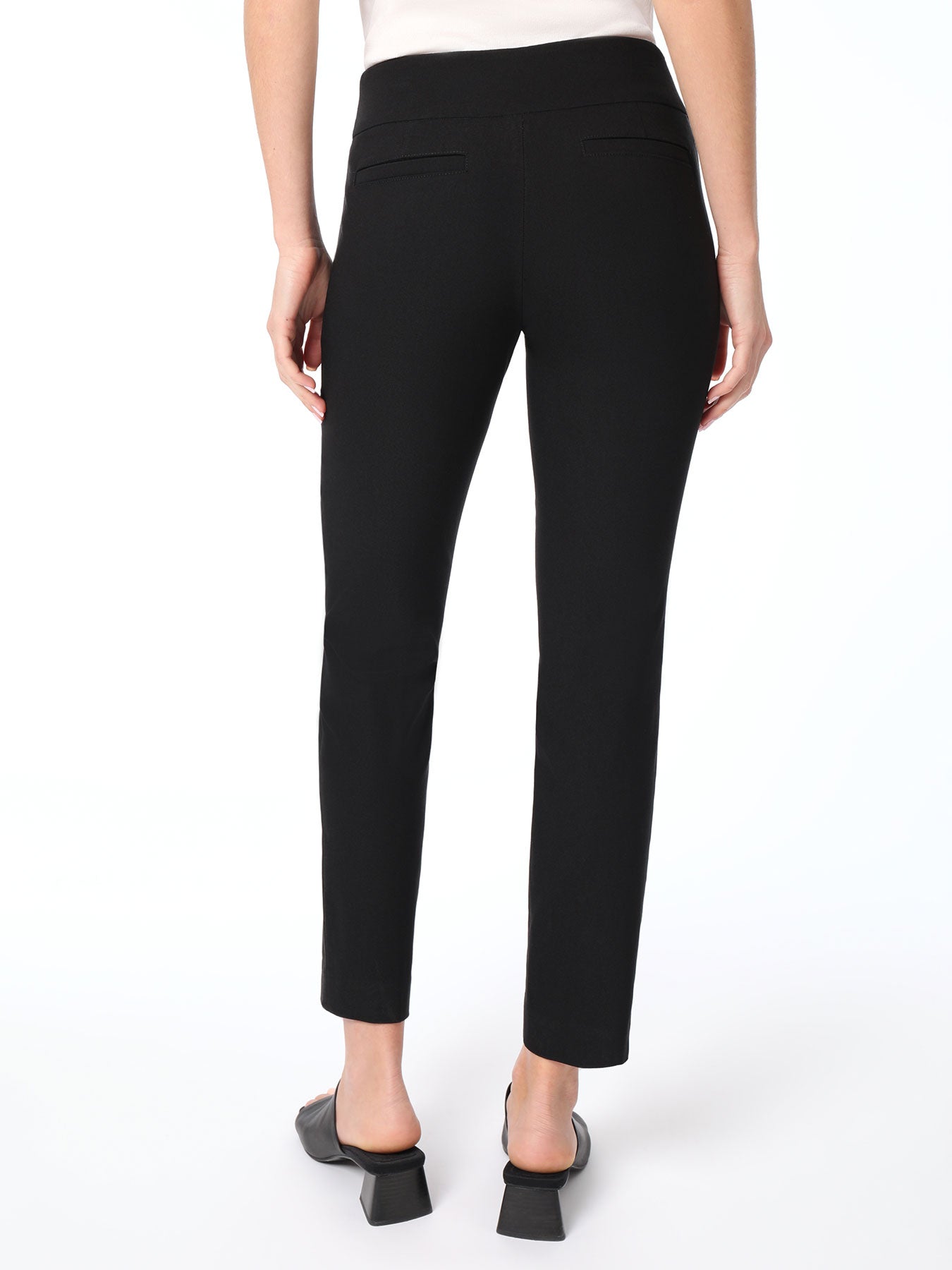 Solid Stretch Pull-on Straight Leg Pant 3 Solid Stretch Pull-on Straight Leg Pant