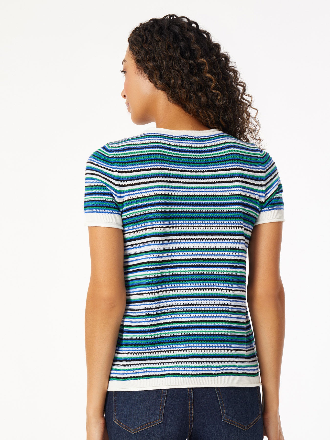 Scoop Neck Short Sleeve Sweater 3 Scoop Neck Short Sleeve Sweater