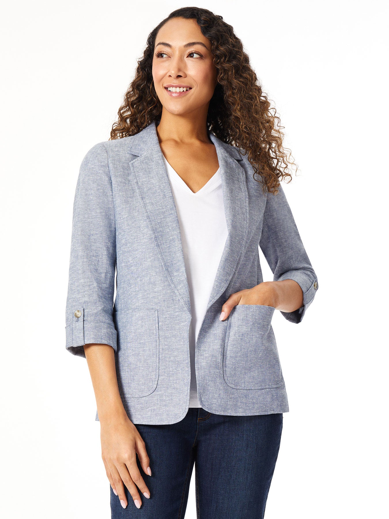 Open Front Patch Pocket Jacket 2 Open Front Patch Pocket Jacket