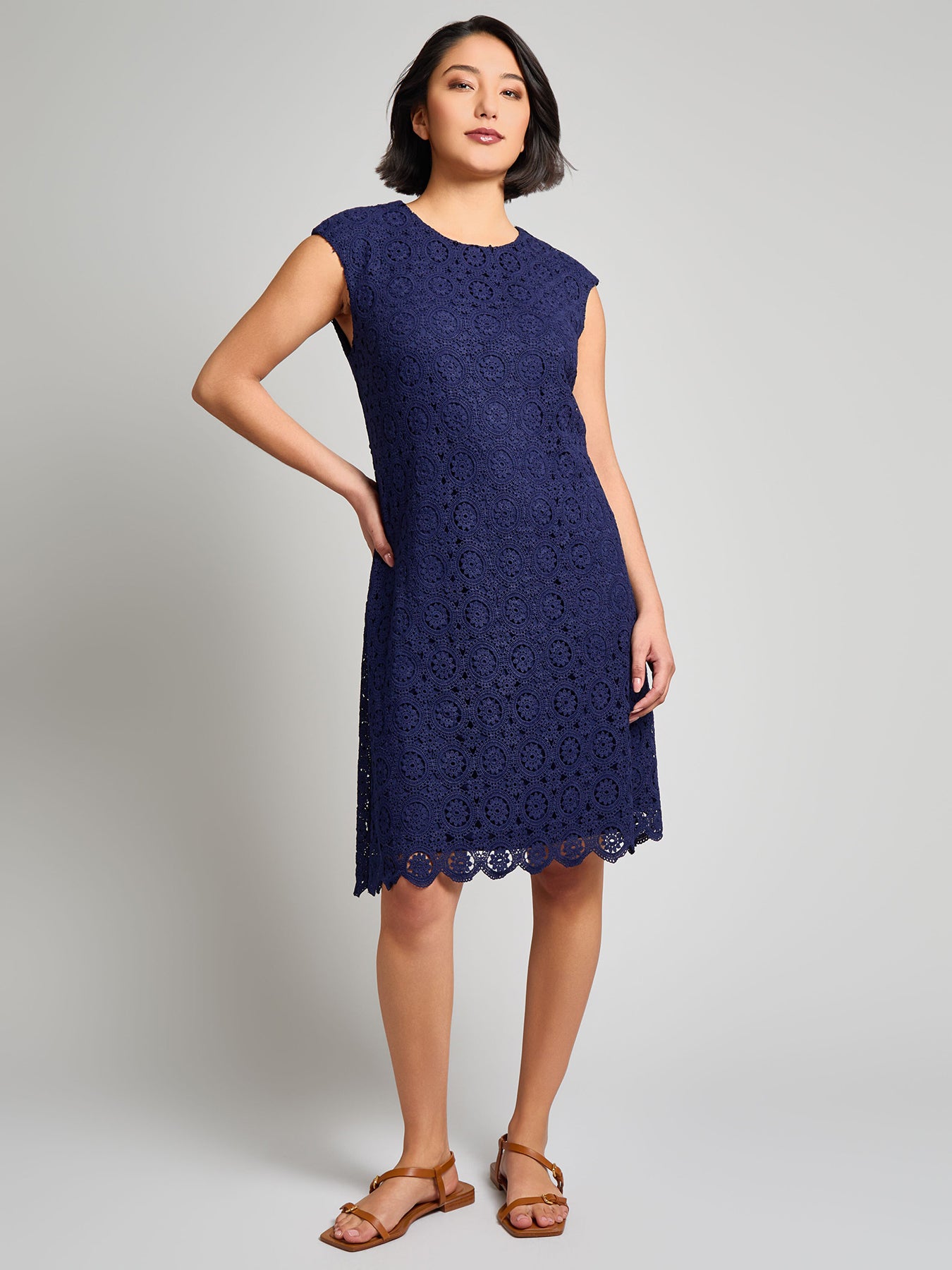 Cap Sleeve Lace Sheath Dress