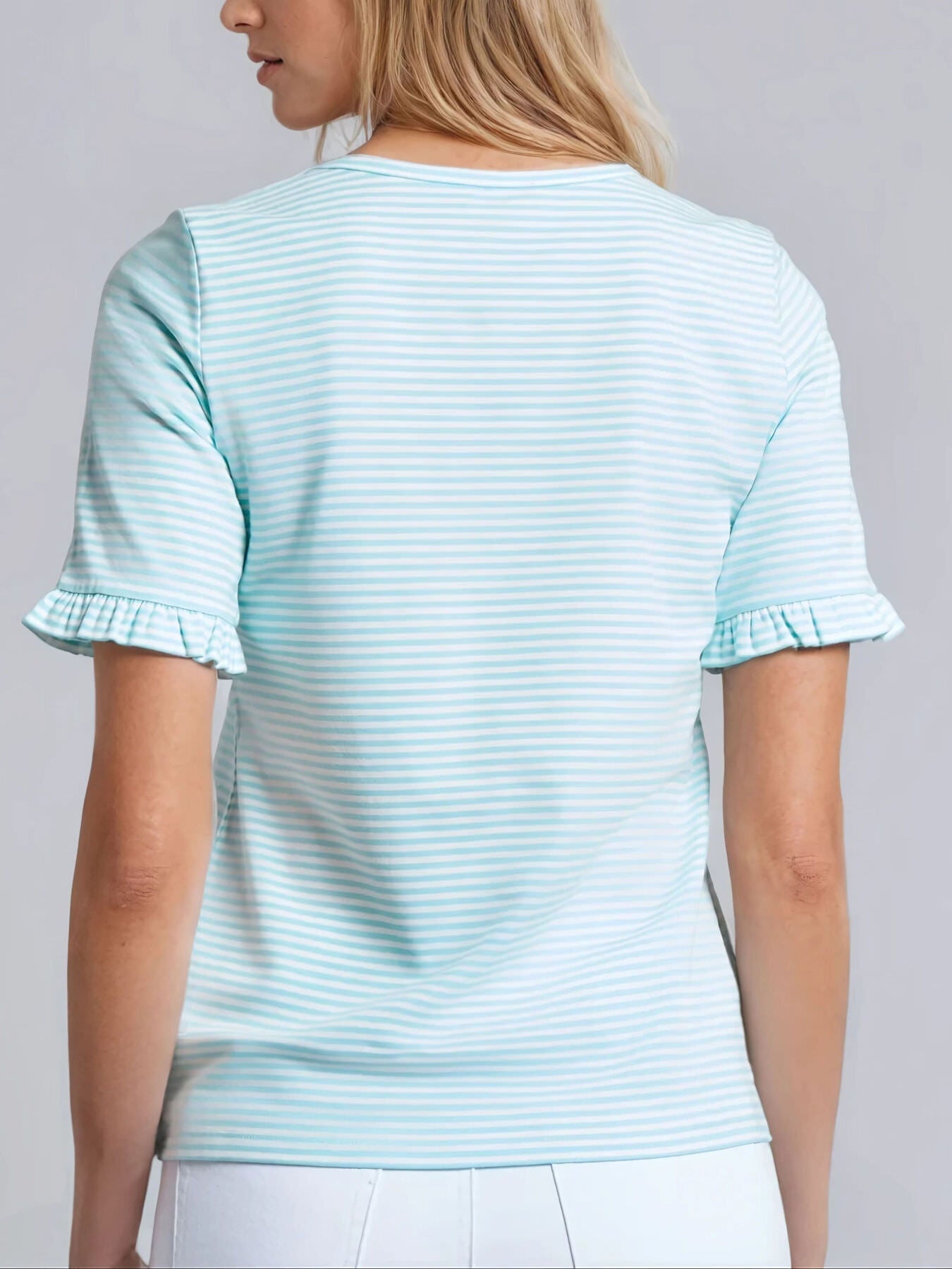 Ruffle Sleeve Stripe Top 3 Ruffle Sleeve Stripe Top