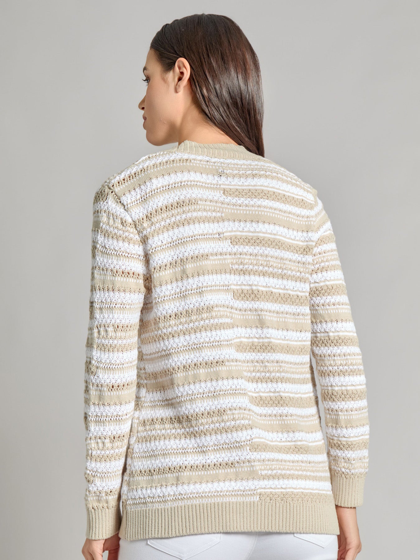 Open Front Textured Knit Cardigan 3 Open Front Textured Knit Cardigan