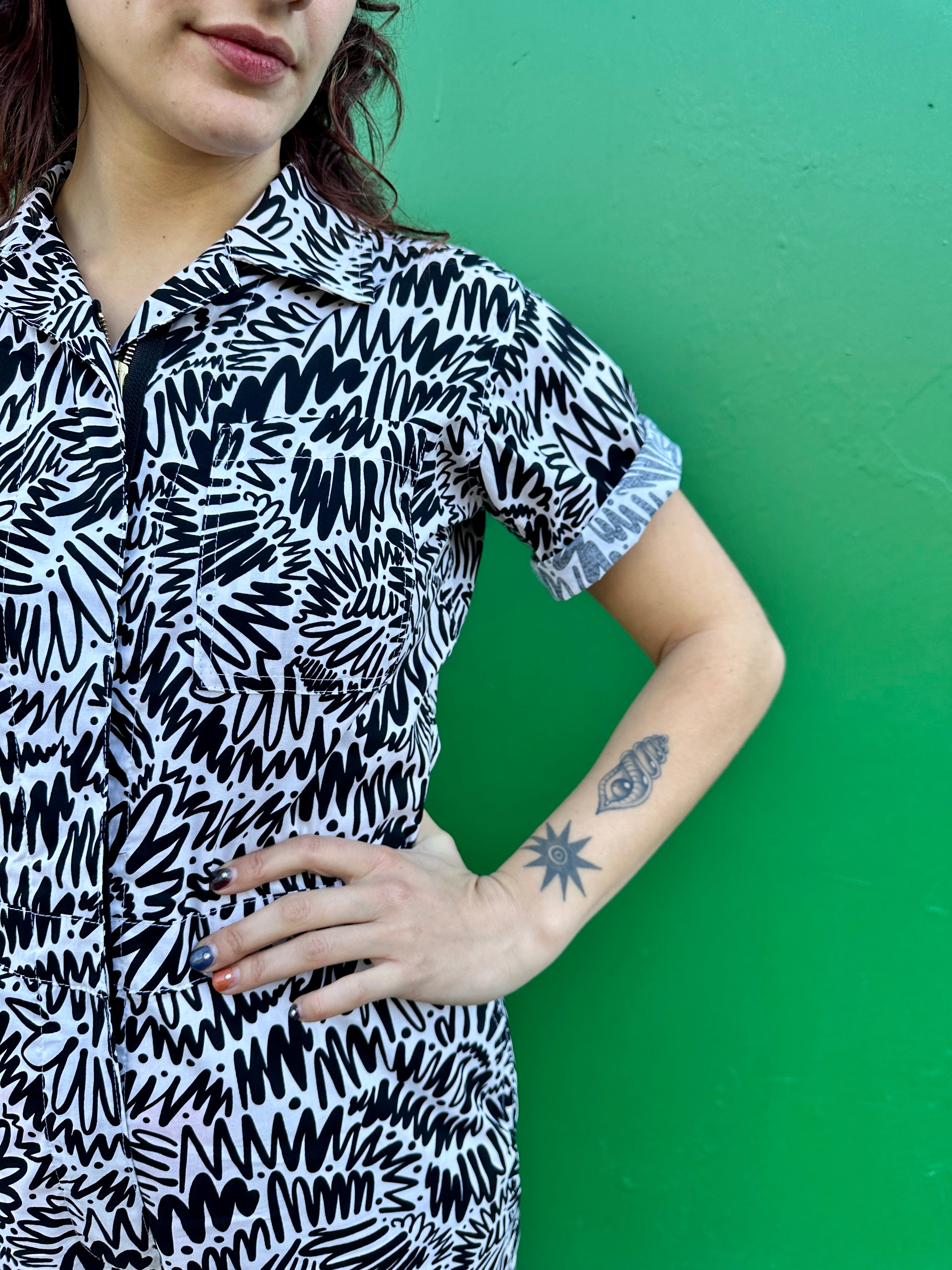 Poplin Coveralls Zig Zag 2 Poplin Coveralls Zig Zag