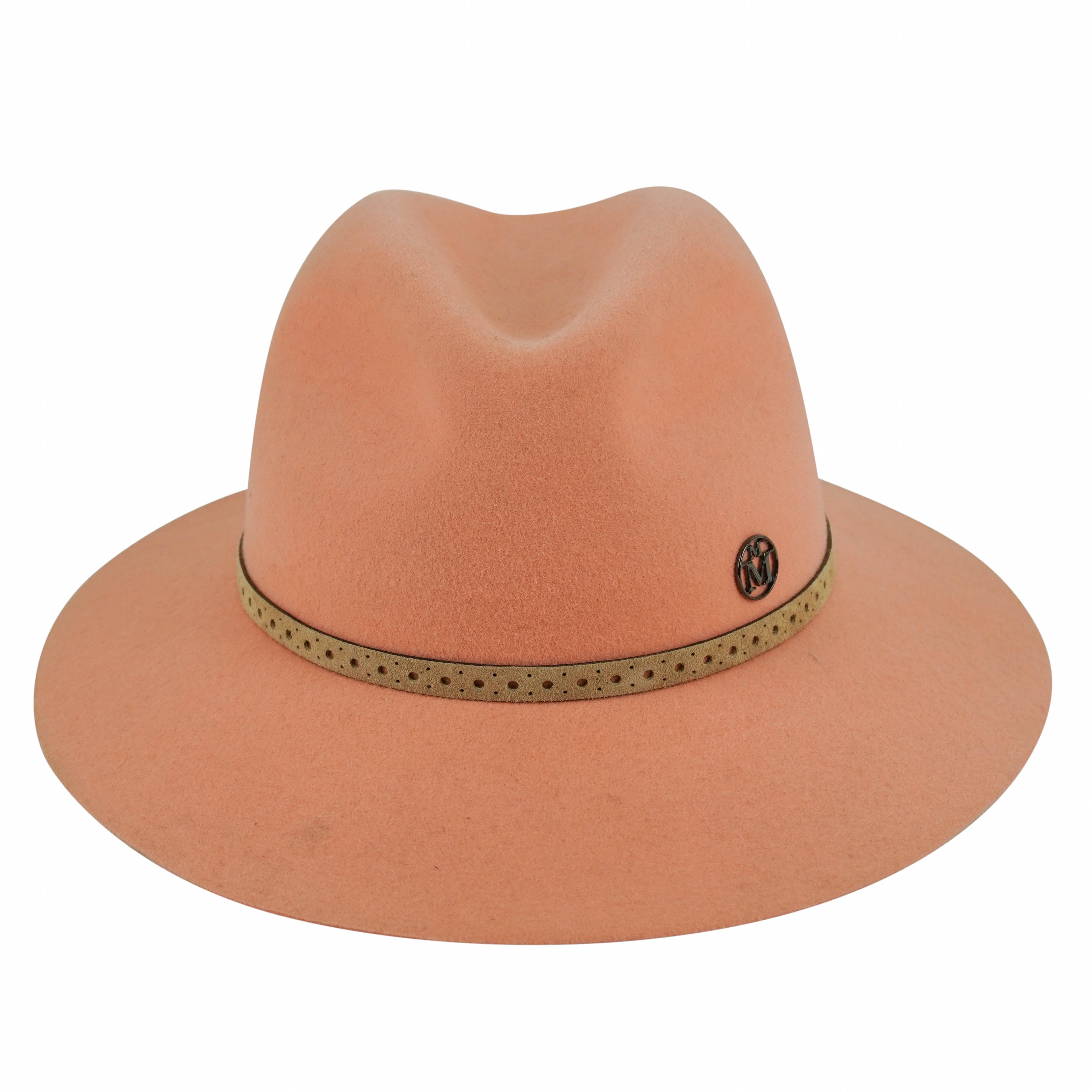 Maison Michel Henrietta Fedora in Light Coral