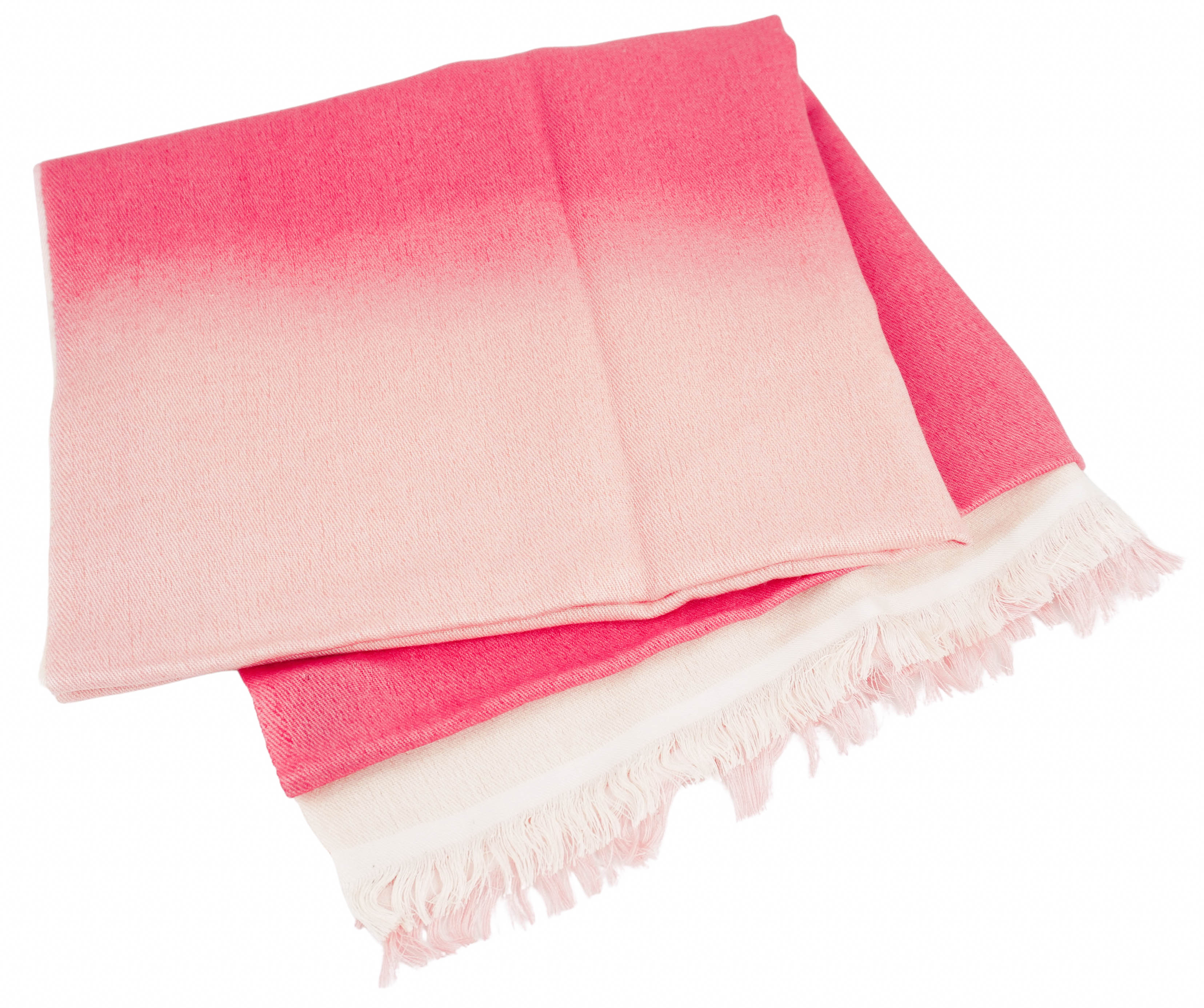 Bajra Cashmere Blend Scarf in Cerise Pink Ombre