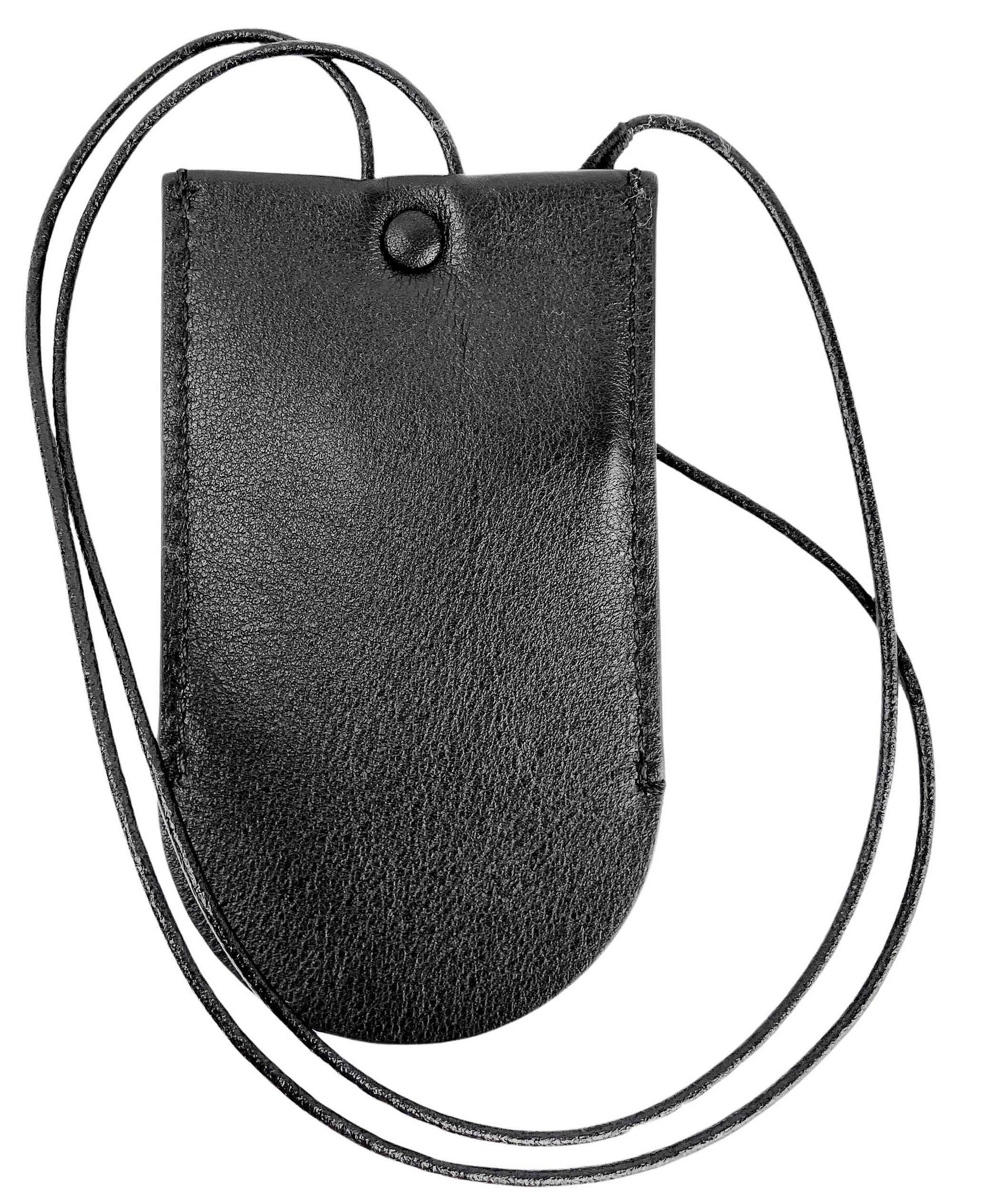 The Row Billy Leather Keychain in Black 1 The Row Billy Leather Keychain in Black
