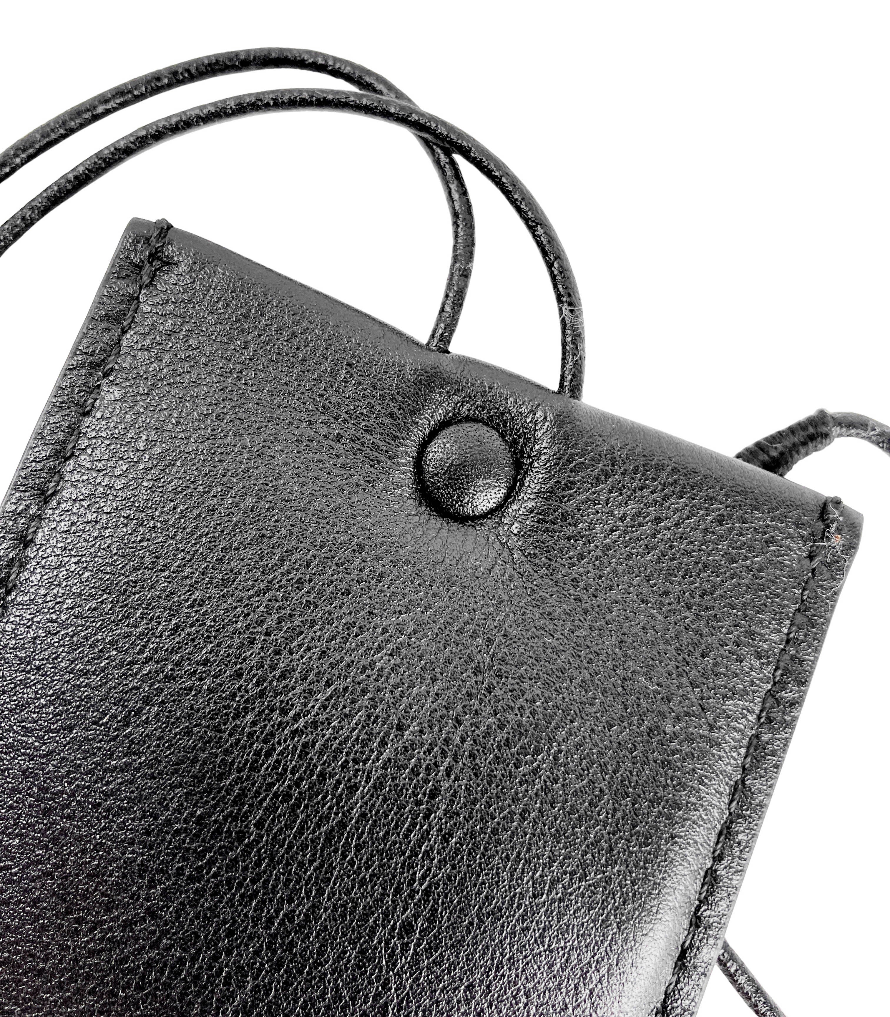The Row Billy Leather Keychain in Black 2 The Row Billy Leather Keychain in Black