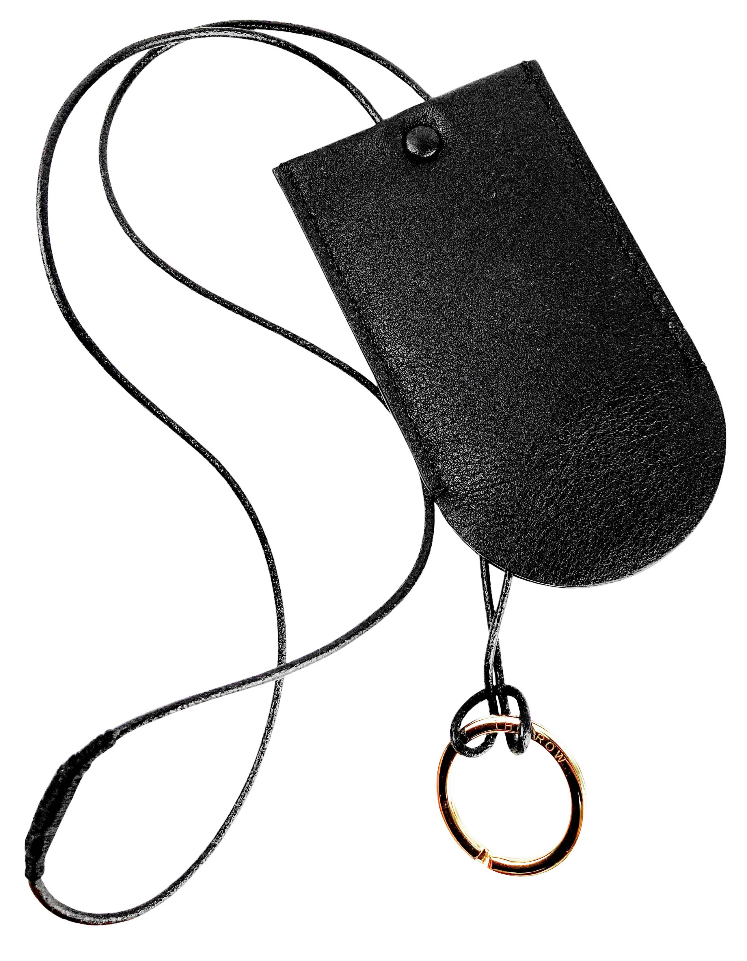 The Row Billy Leather Keychain in Black 4 The Row Billy Leather Keychain in Black