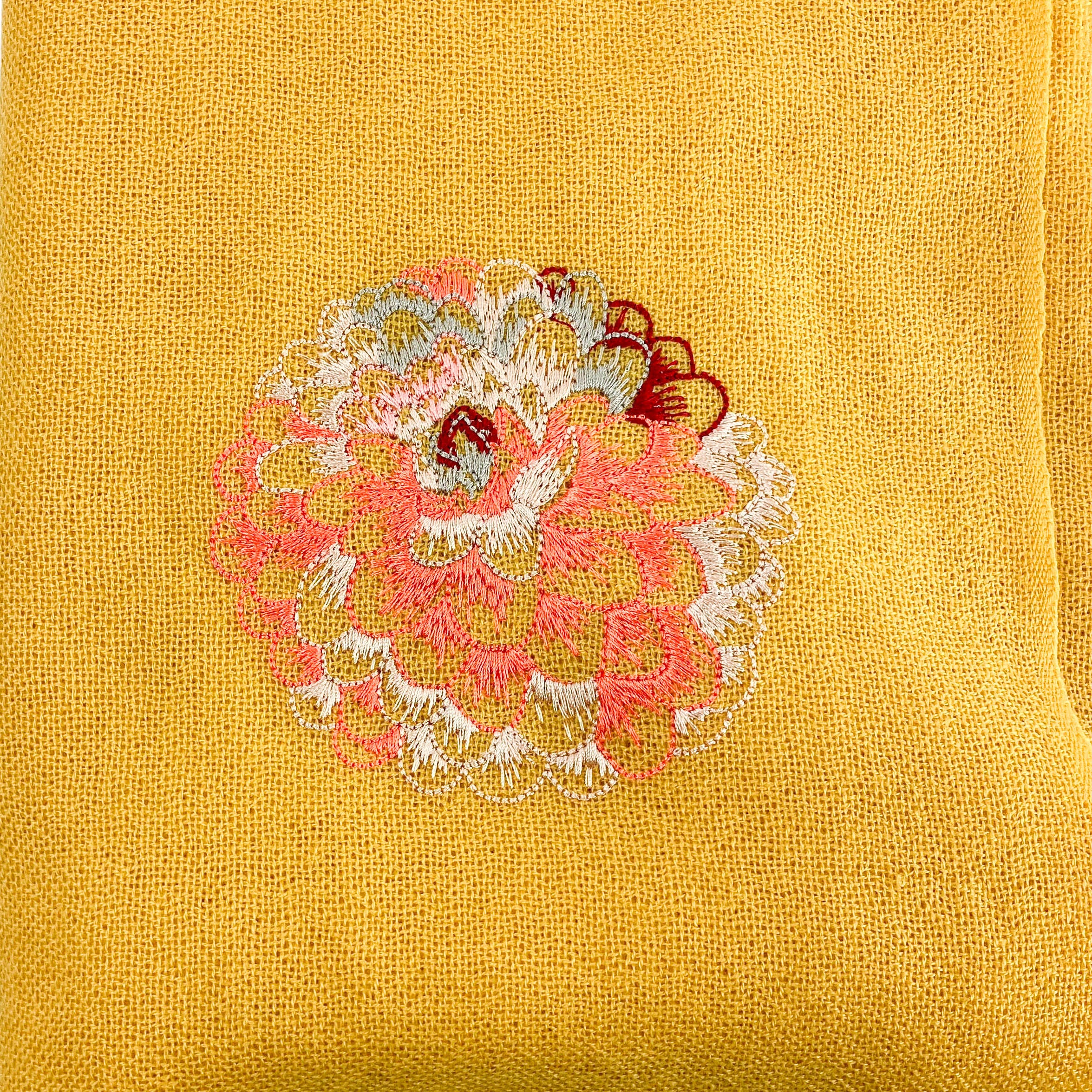 Franco Ferrari Dahlia Cashmere Scarf in Mustard