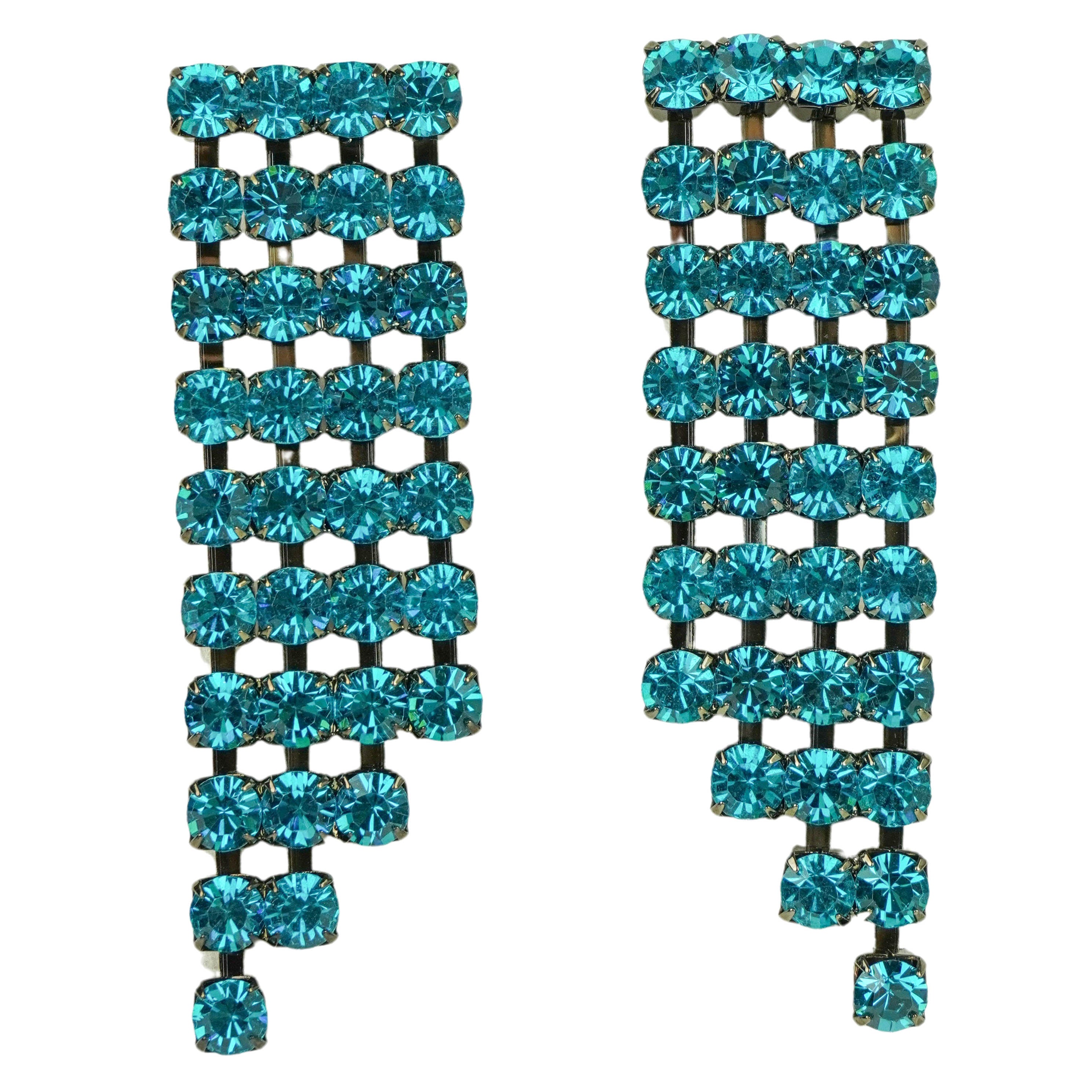 Elizabeth Cole Julita Earrings in Teal 1 Elizabeth Cole Julita Earrings in Teal