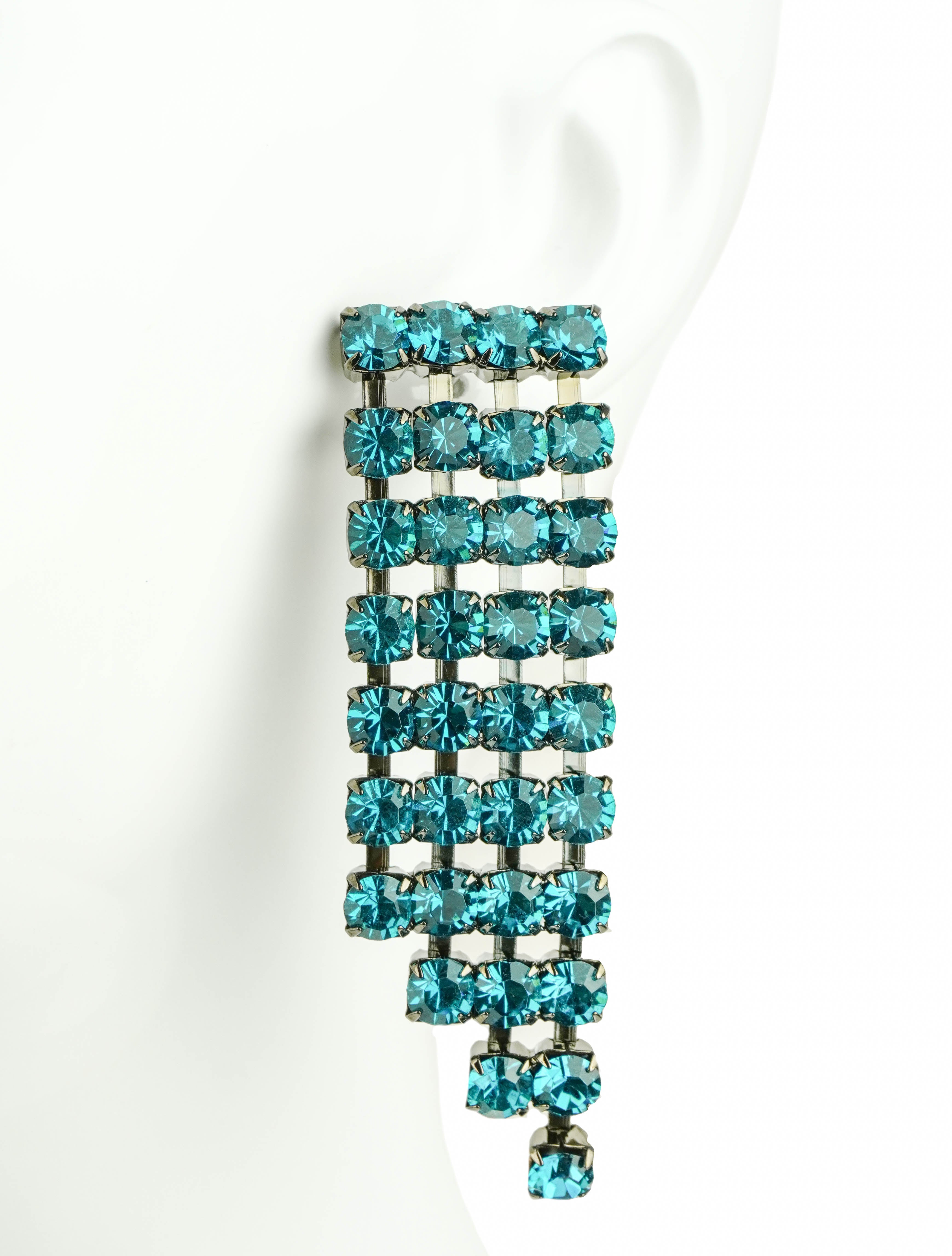 Elizabeth Cole Julita Earrings in Teal 3 Elizabeth Cole Julita Earrings in Teal