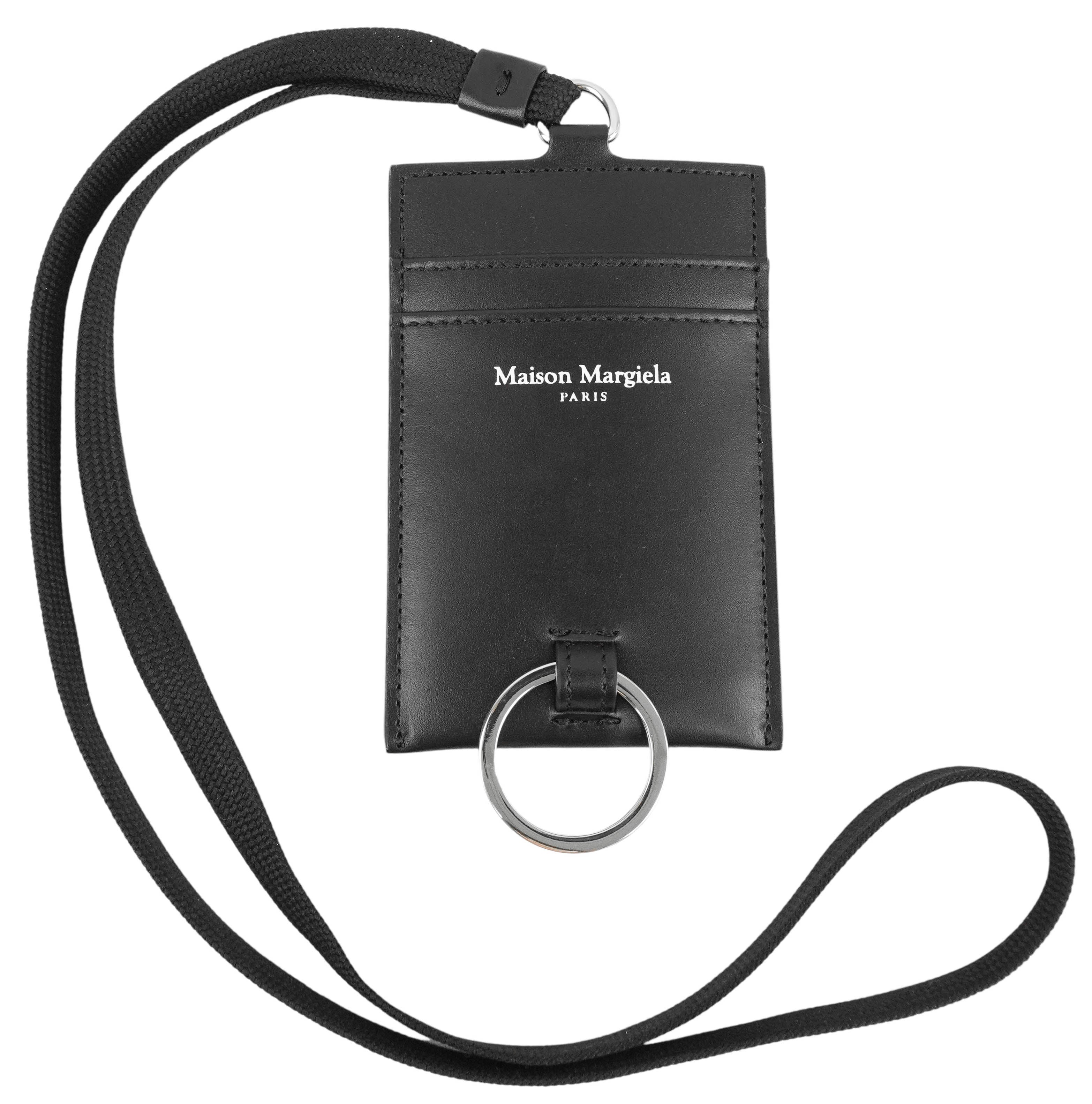 Maison Margiela Lanyard Wallet in Black 1 Maison Margiela Lanyard Wallet in Black