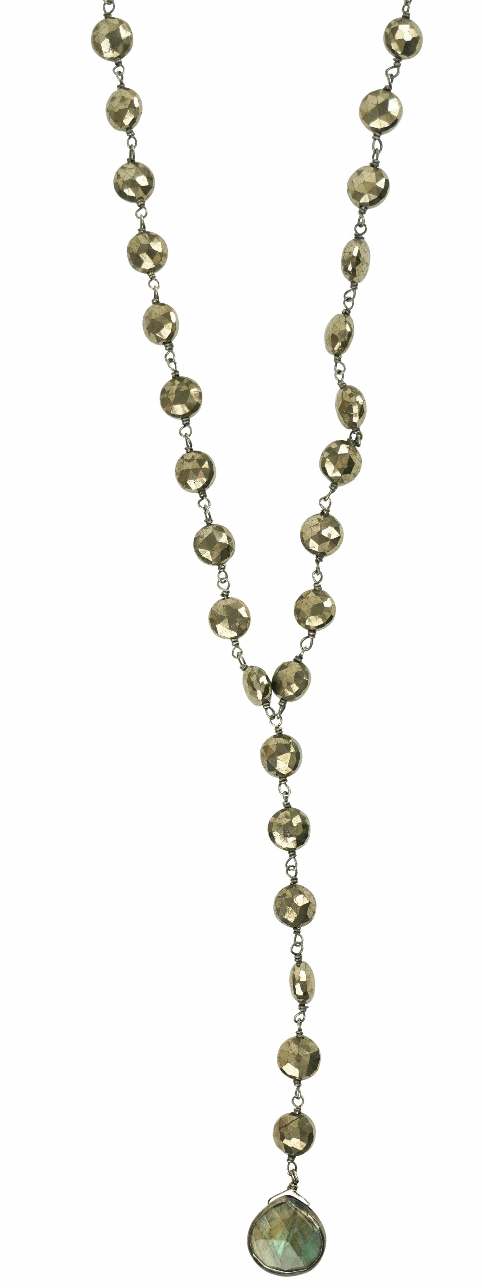 Ela Rae Yaeli Necklace in Pyrite and Labradorite 3 Ela Rae Yaeli Necklace in Pyrite and Labradorite
